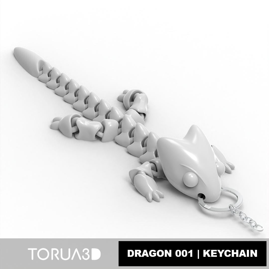 ARTICULATED DRAGON KEYCHAIN 001  3d model