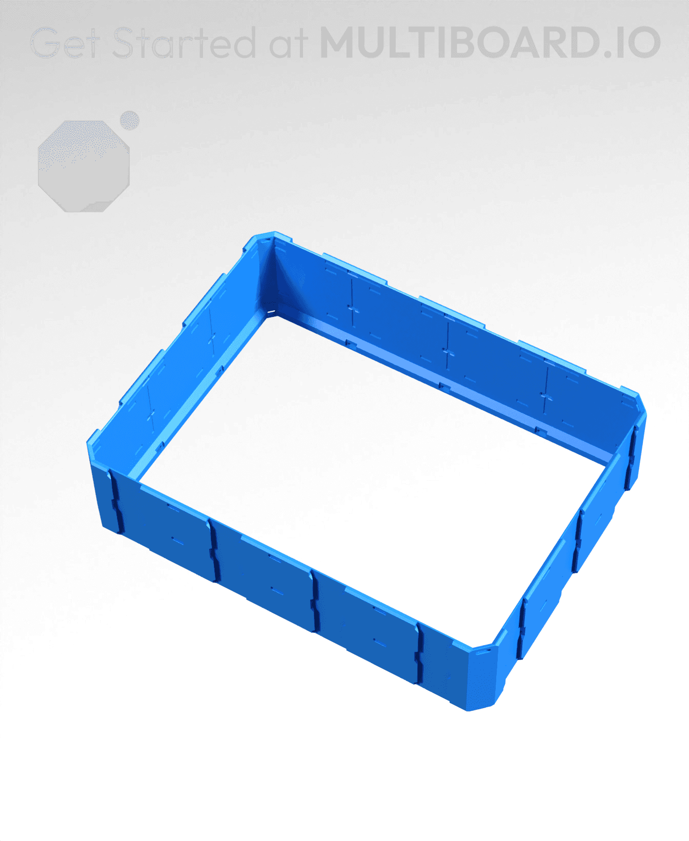 4x3x1 - Full Multipoint Rail - Standard Click-In Multibin Shell Extension 3d model