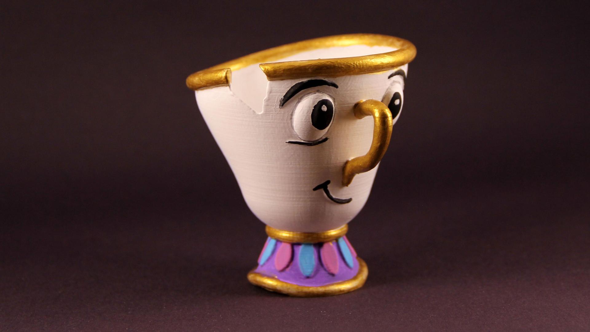 Chip from beauty and the beast - easy print, no support - Had lots of fun painting this cute model - 3d model