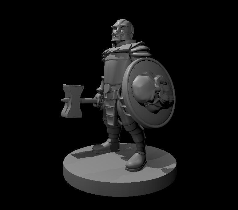 Animated Dwarven Armor - Animated Dwarven Armor - 3d print render - D&D - 3d model