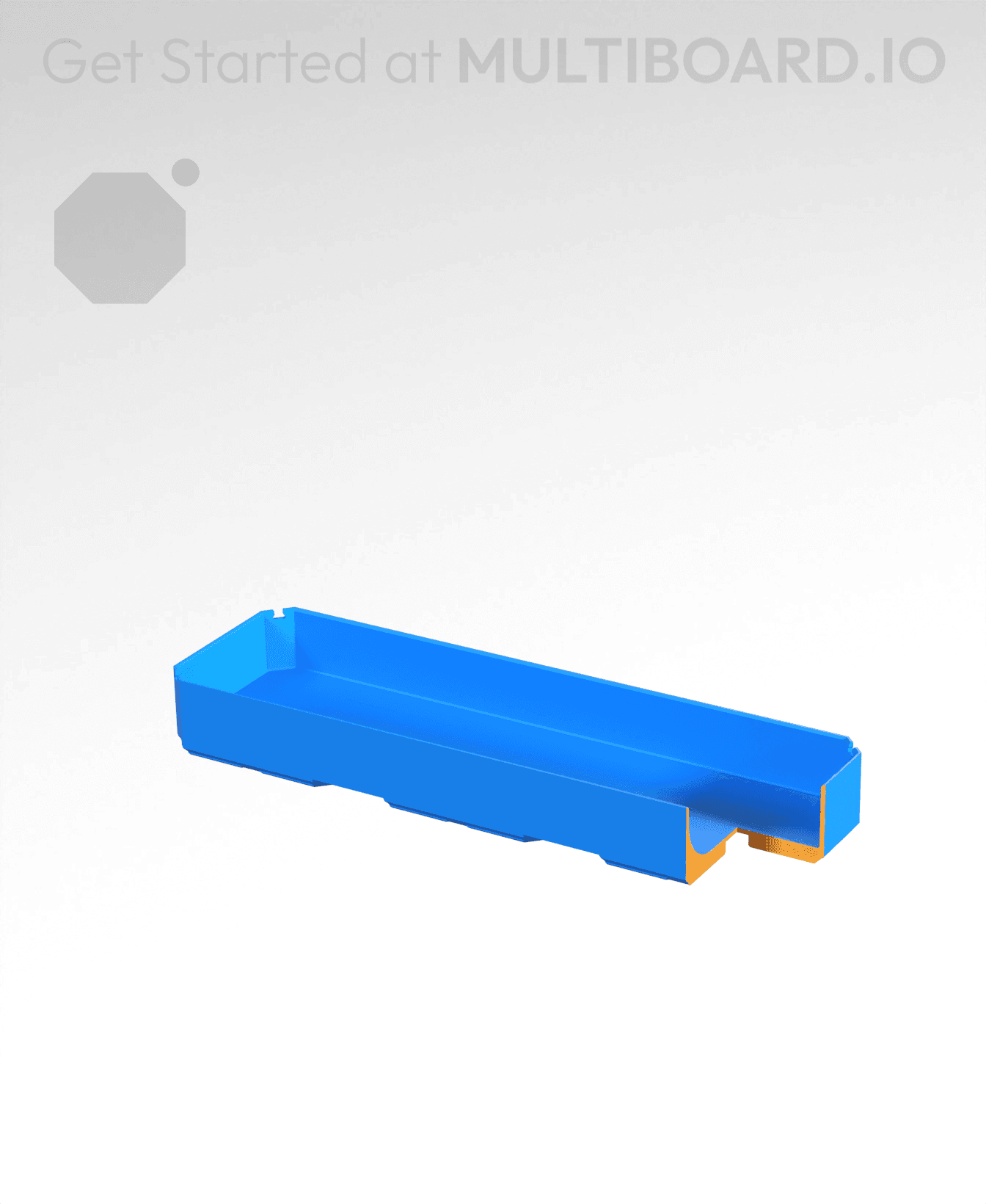 3x1x0.5 - Curved Bin - Multibin Insert 3d model