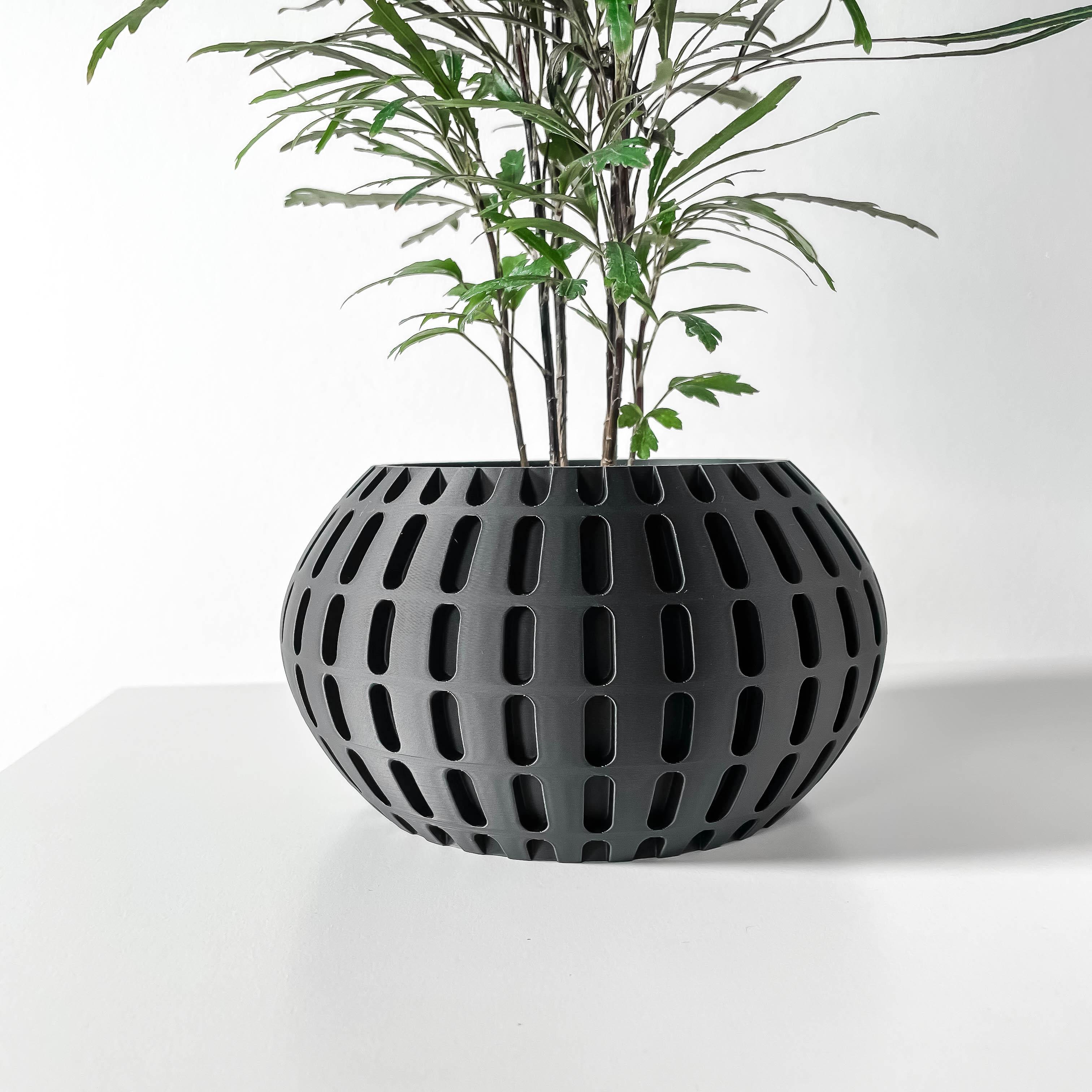 The Xander Planter Pot with Drainage Tray & Stand | Modern and Unique Home Decor for Plants 3d model