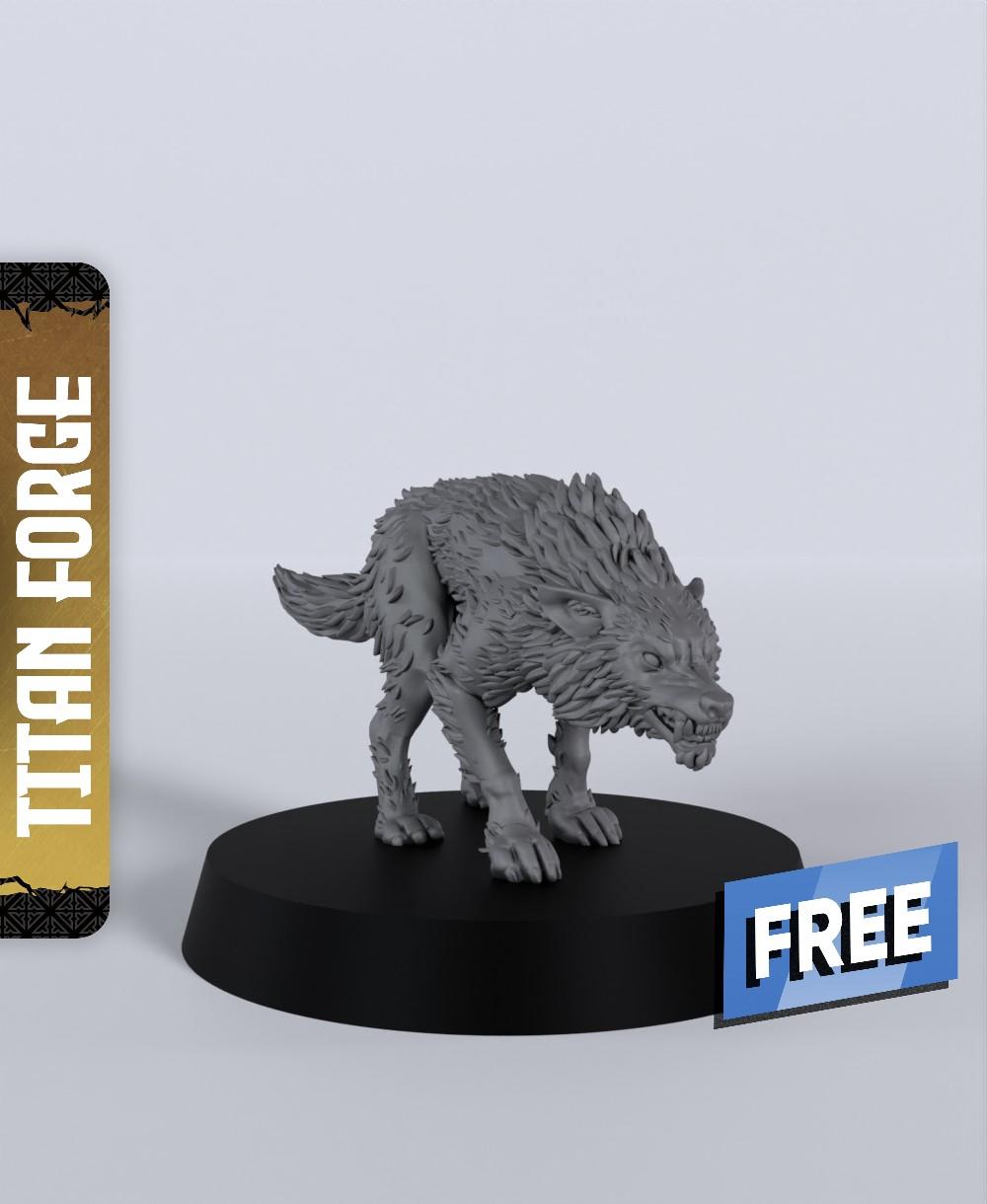 Wolf C - With Free Dragon Warhammer - 5e DnD Inspired for RPG and Wargamers 3d model