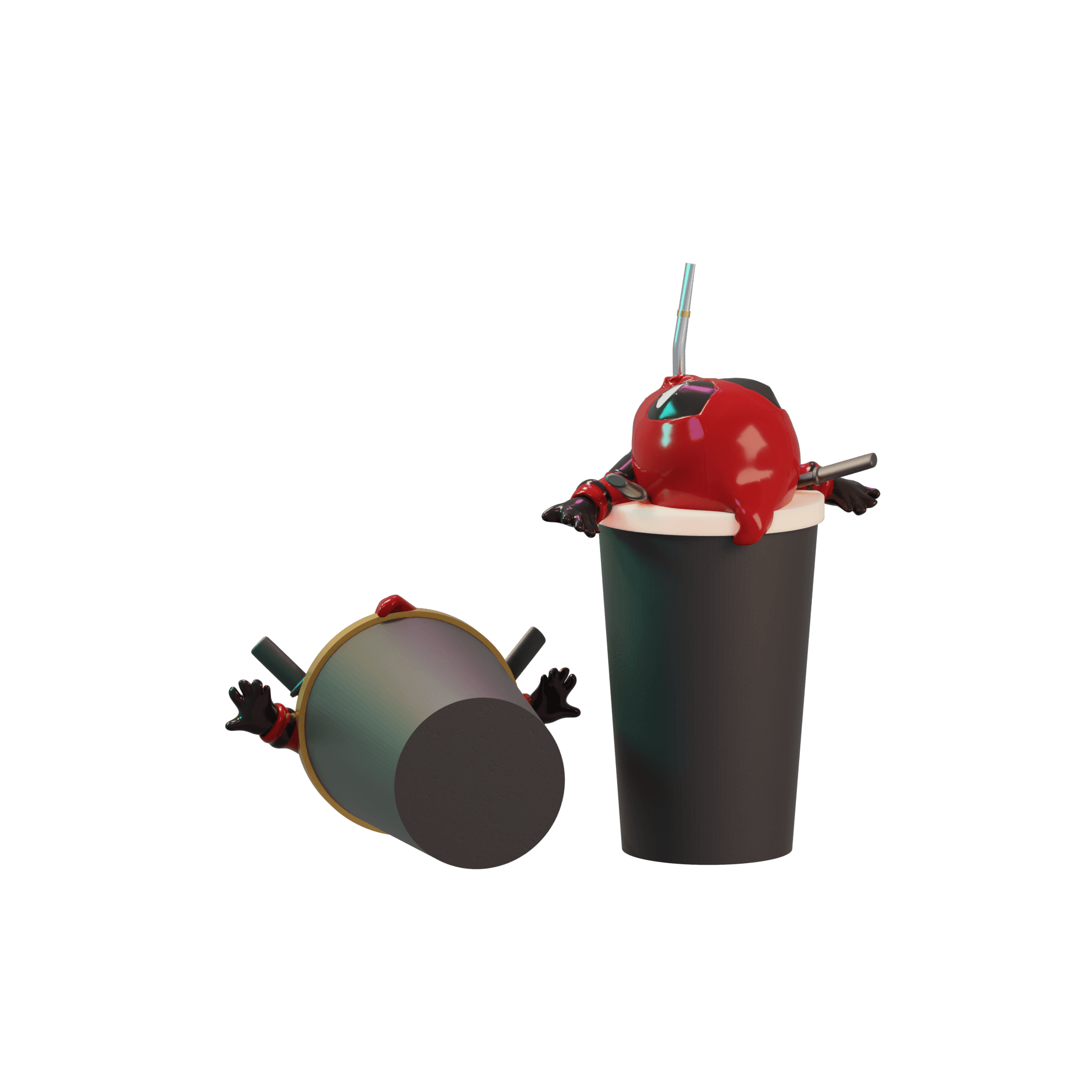 Deadpool Soda Can Cup  3d model