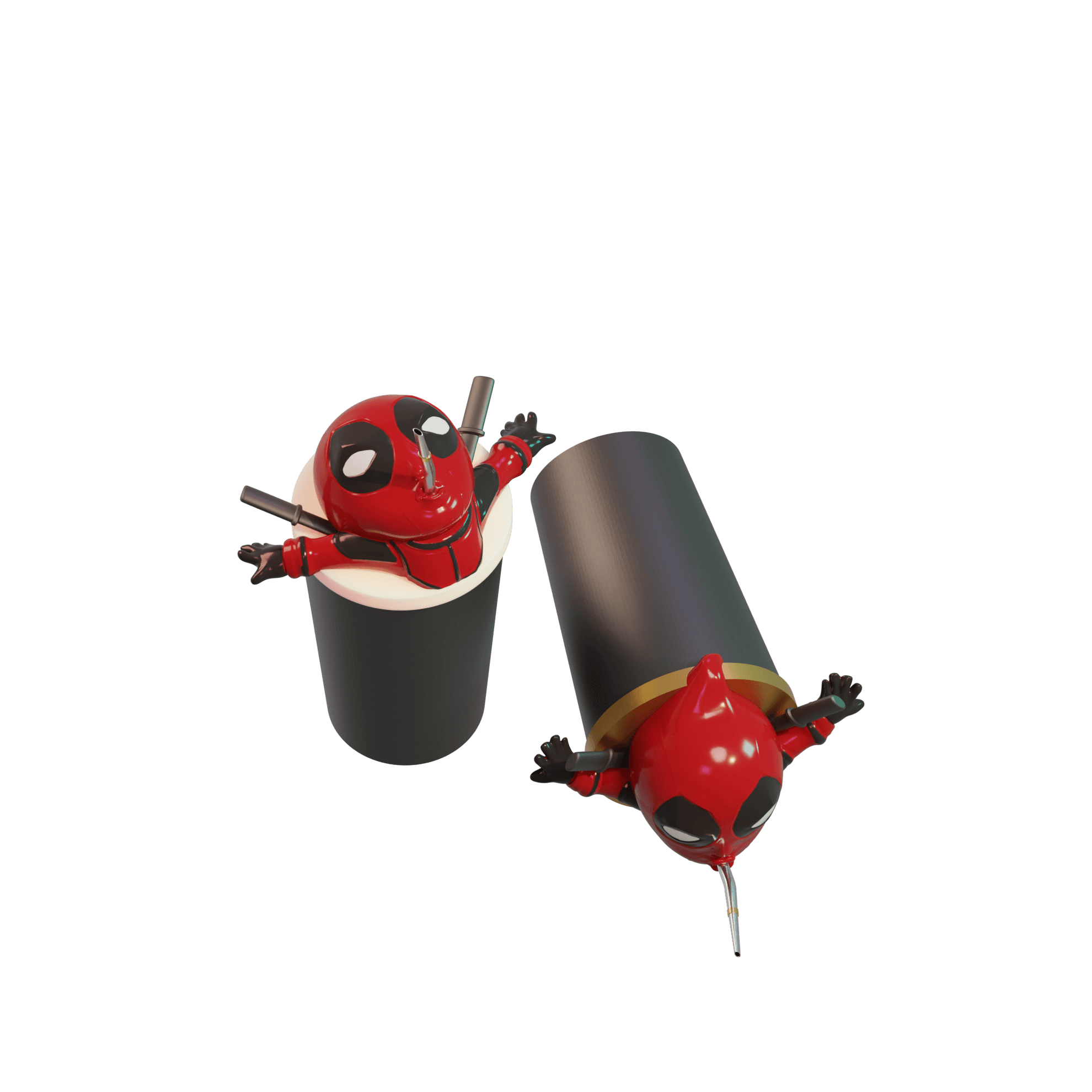 Deadpool Soda Can Cup  3d model