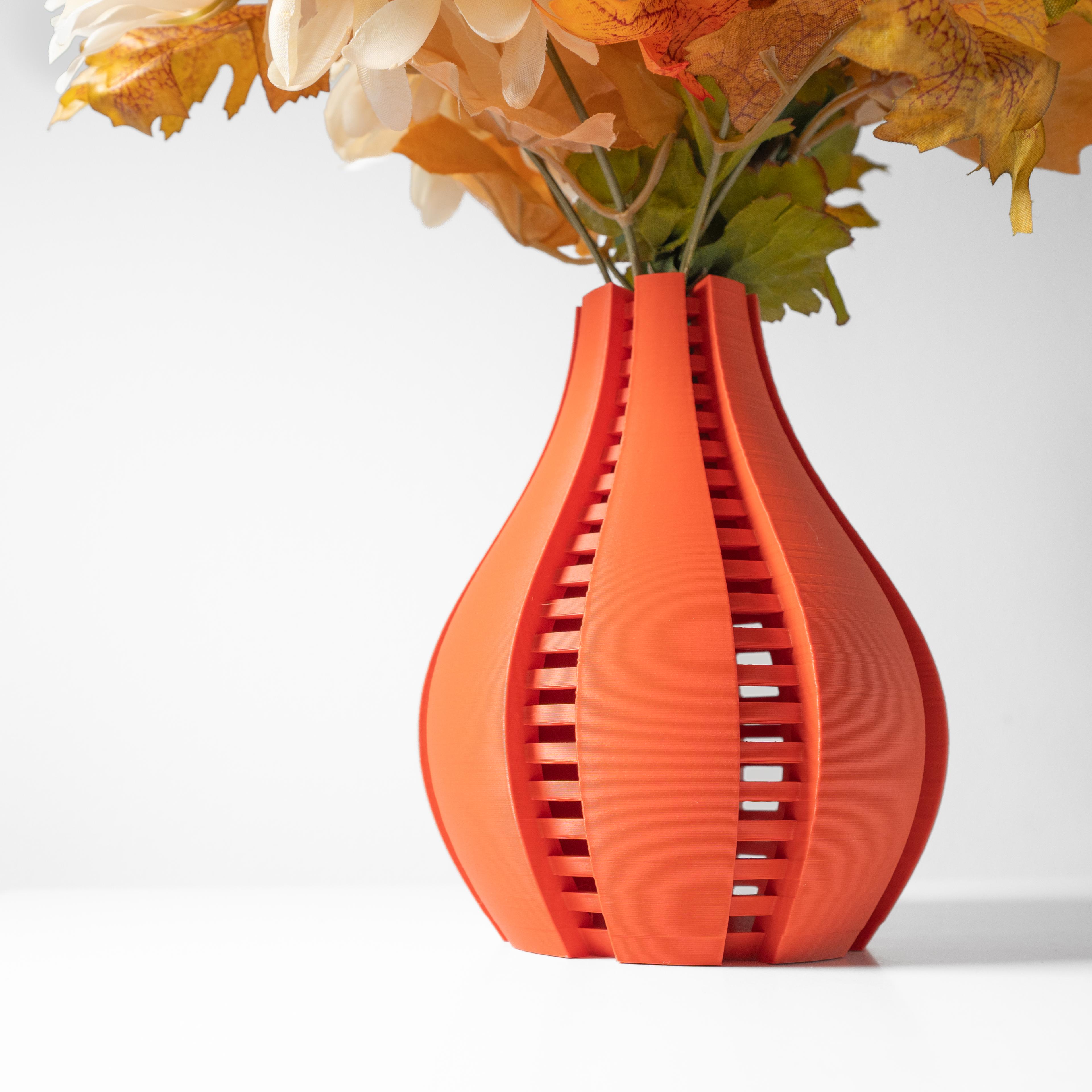 The Arik Vase, Modern and Unique Home Decor for Dried and Preserved Flower Arrangement  | STL File 3d model