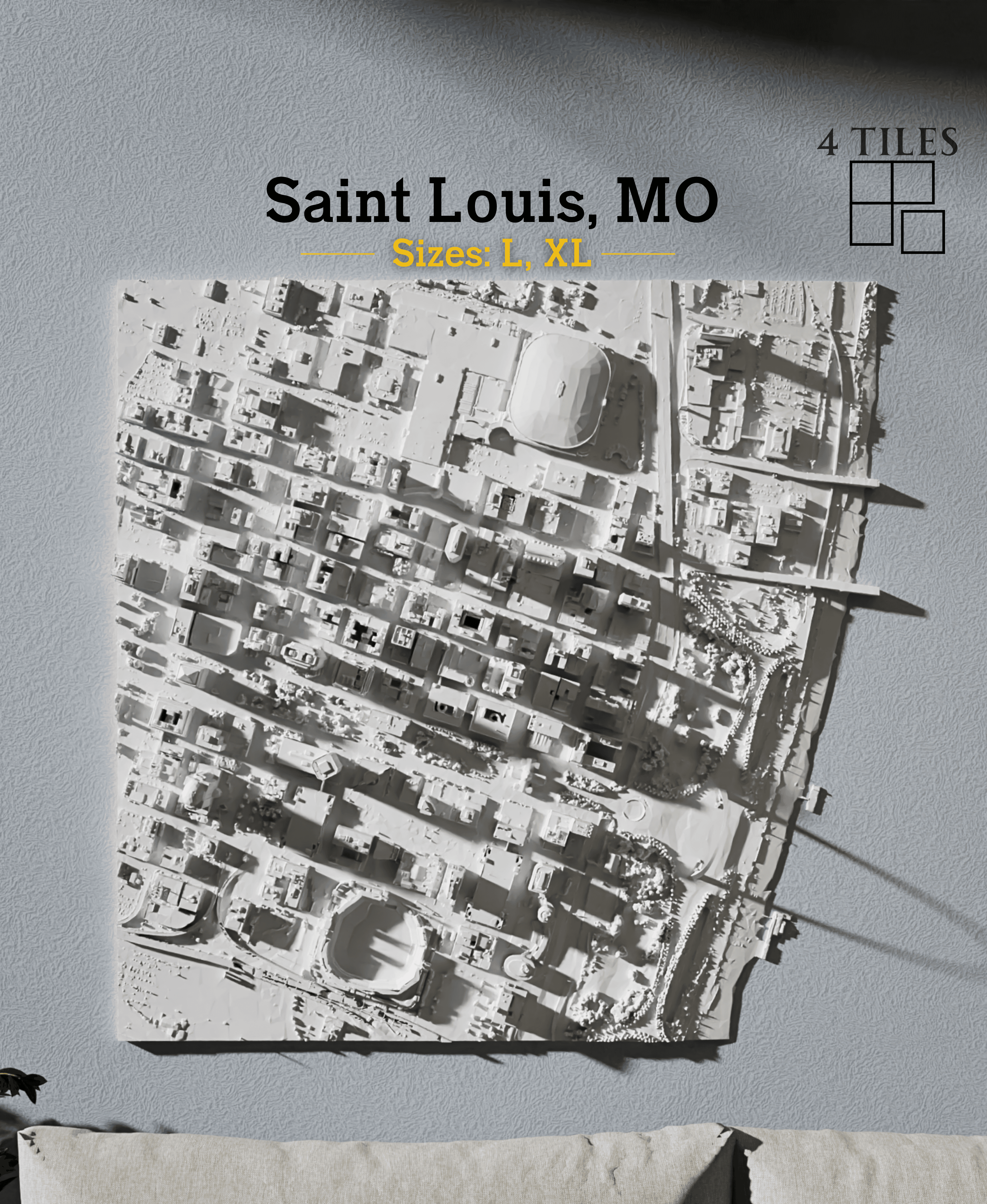 Saint Louis, MO - Large & Extra Large 3d model