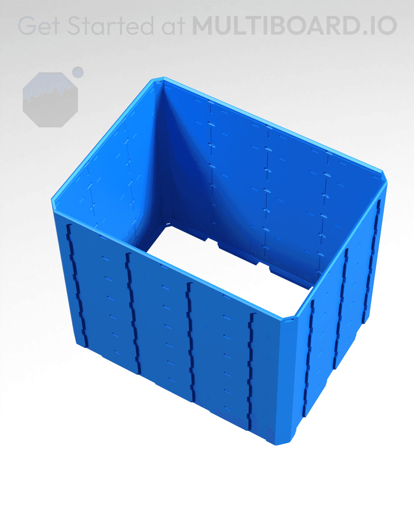 4x3x3·5 - Topped Multipoint Rail - Universal Click-In Multibin Shell Extension - Copy 3d model