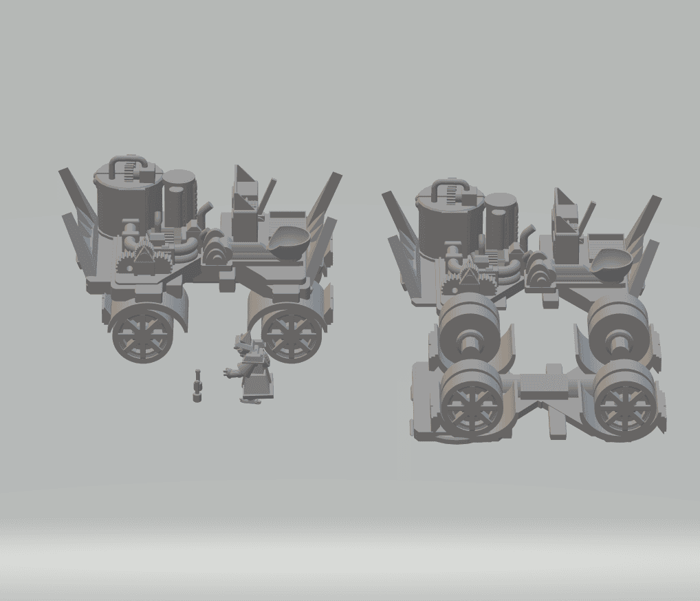 FHW: Oxchan/ Zorblin Mini-pult Steam artillery kit 3d model