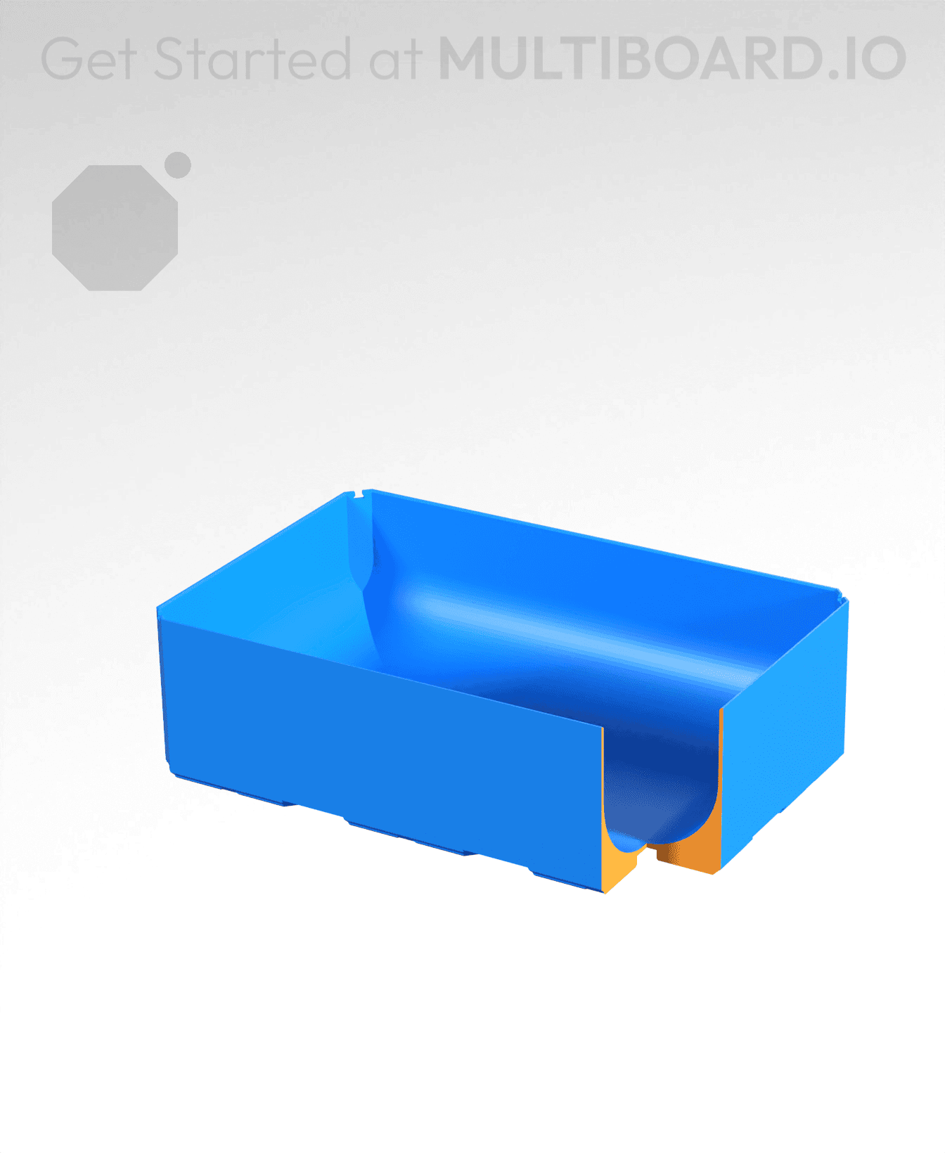 3x2x1 - Full Curved Bin - Multibin Insert 3d model