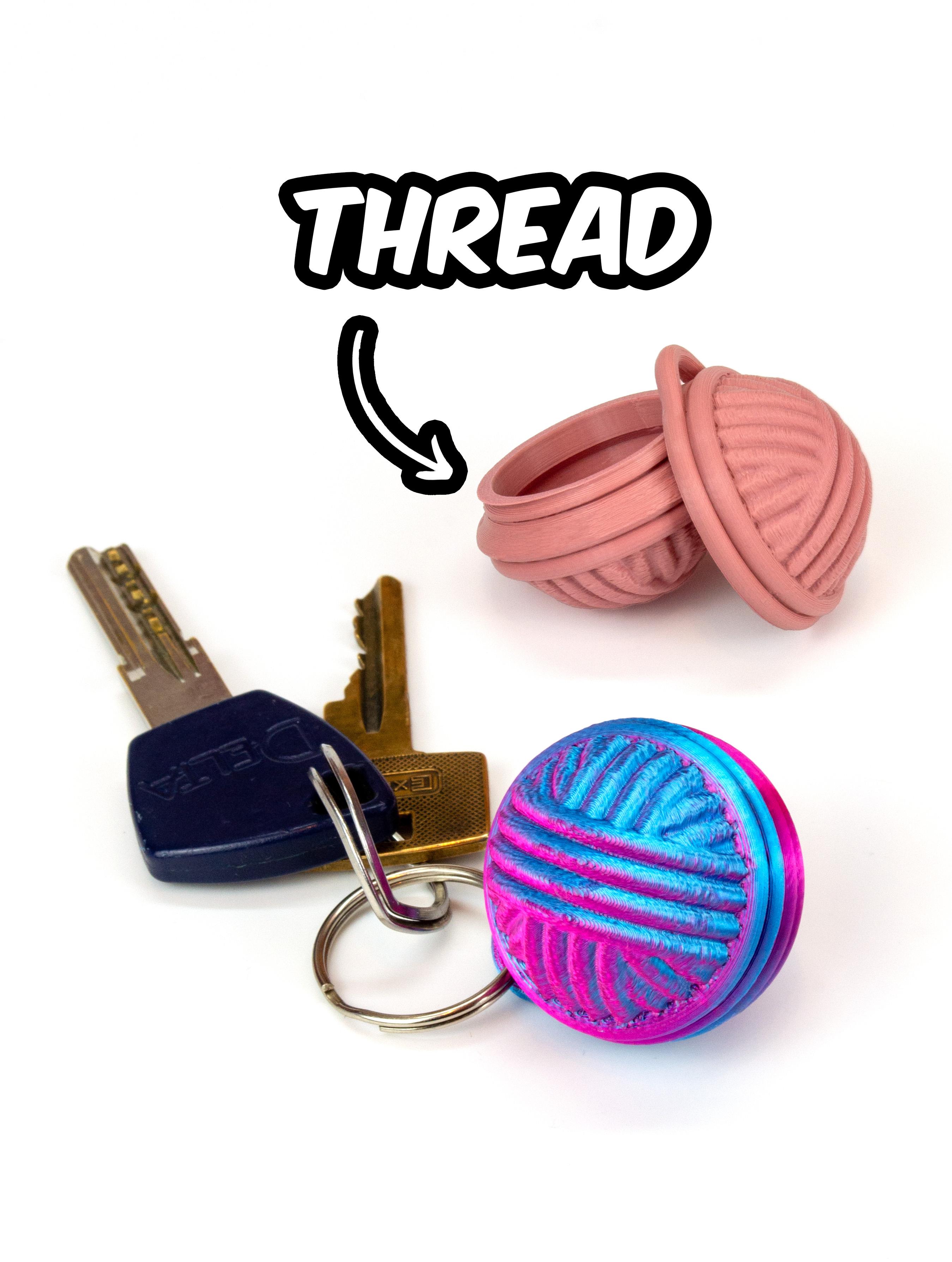 Yarn Ball: Container keychain  3d model