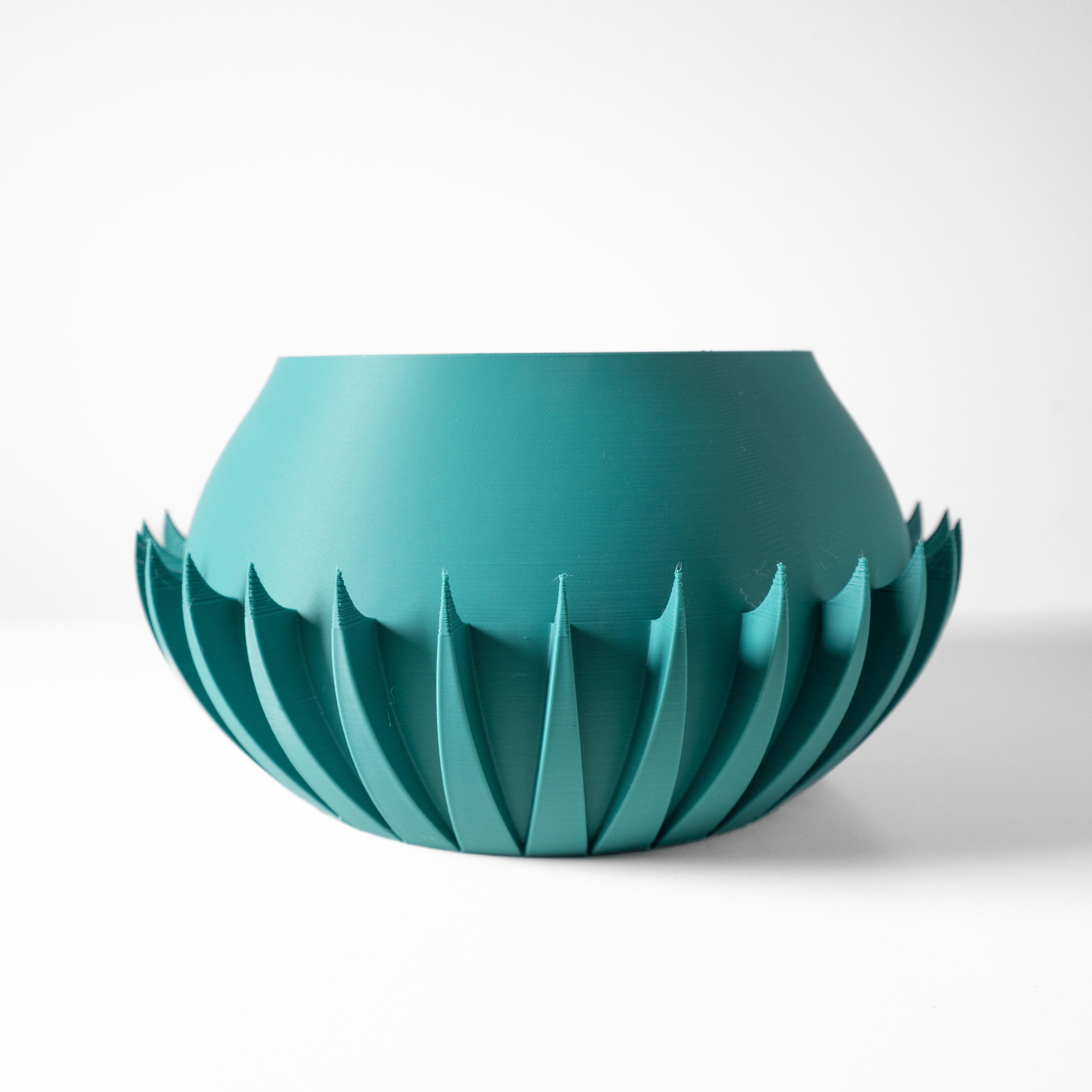 The Lavis Planter Pot with Drainage Tray & Stand: Modern and Unique Home Decor for Plants 3d model