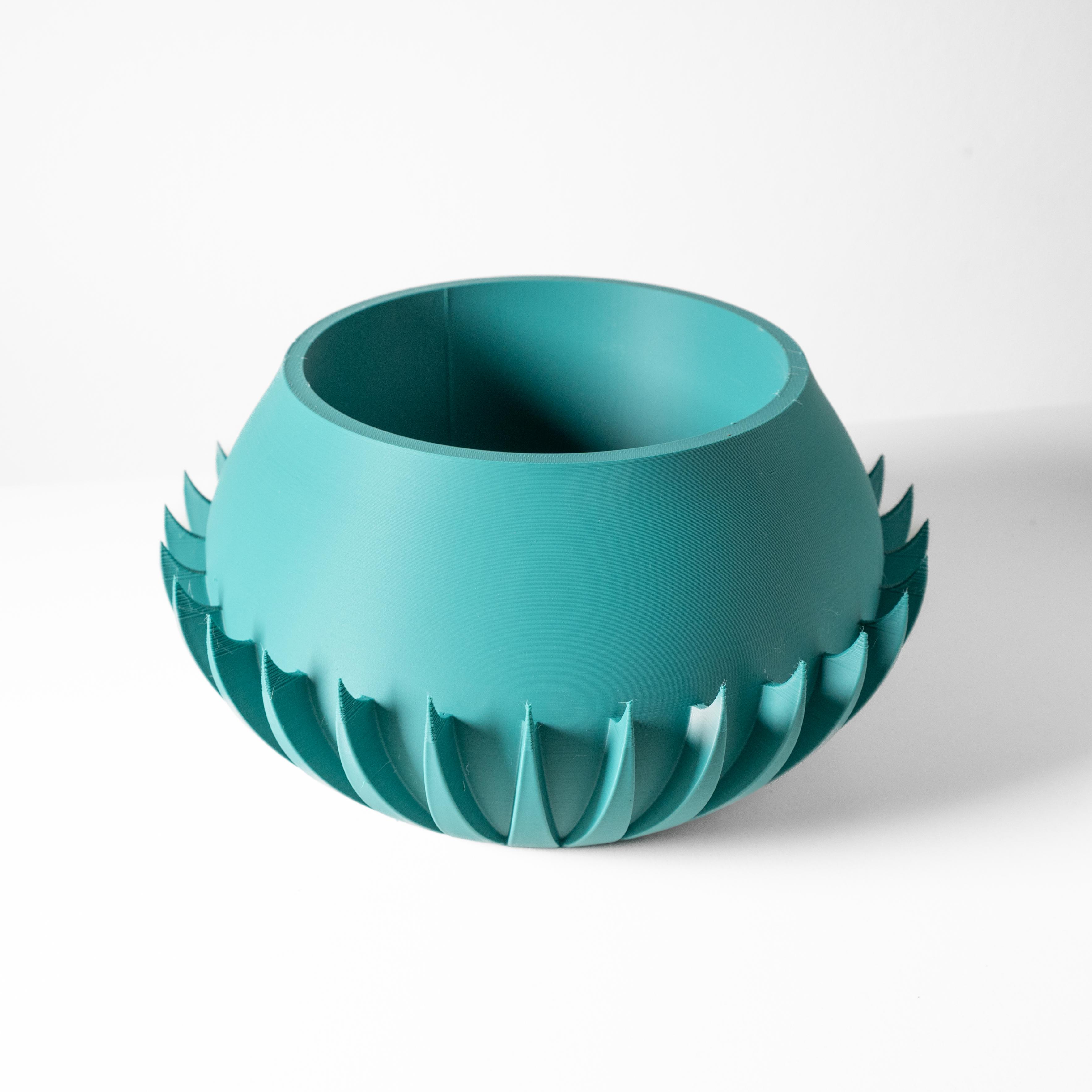 The Lavis Planter Pot with Drainage Tray & Stand: Modern and Unique Home Decor for Plants 3d model