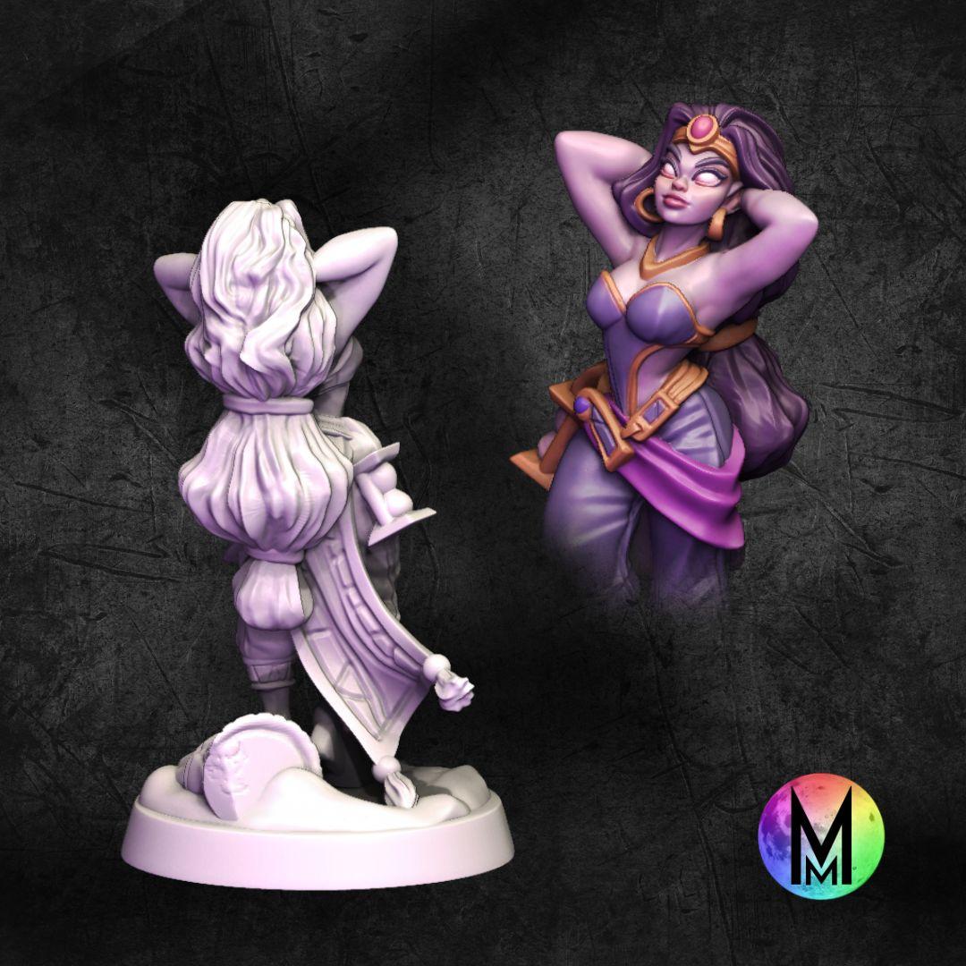 Female Genasi sorceress - Samira the Sultry  ( Time themed Genasi Sorcerer / Wizard ) 3d model