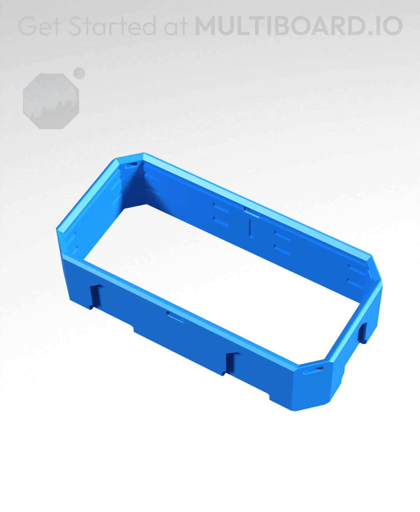 2x1x0·5 - Topped Multipoint Rail - Pop-In Bin Extension 3d model