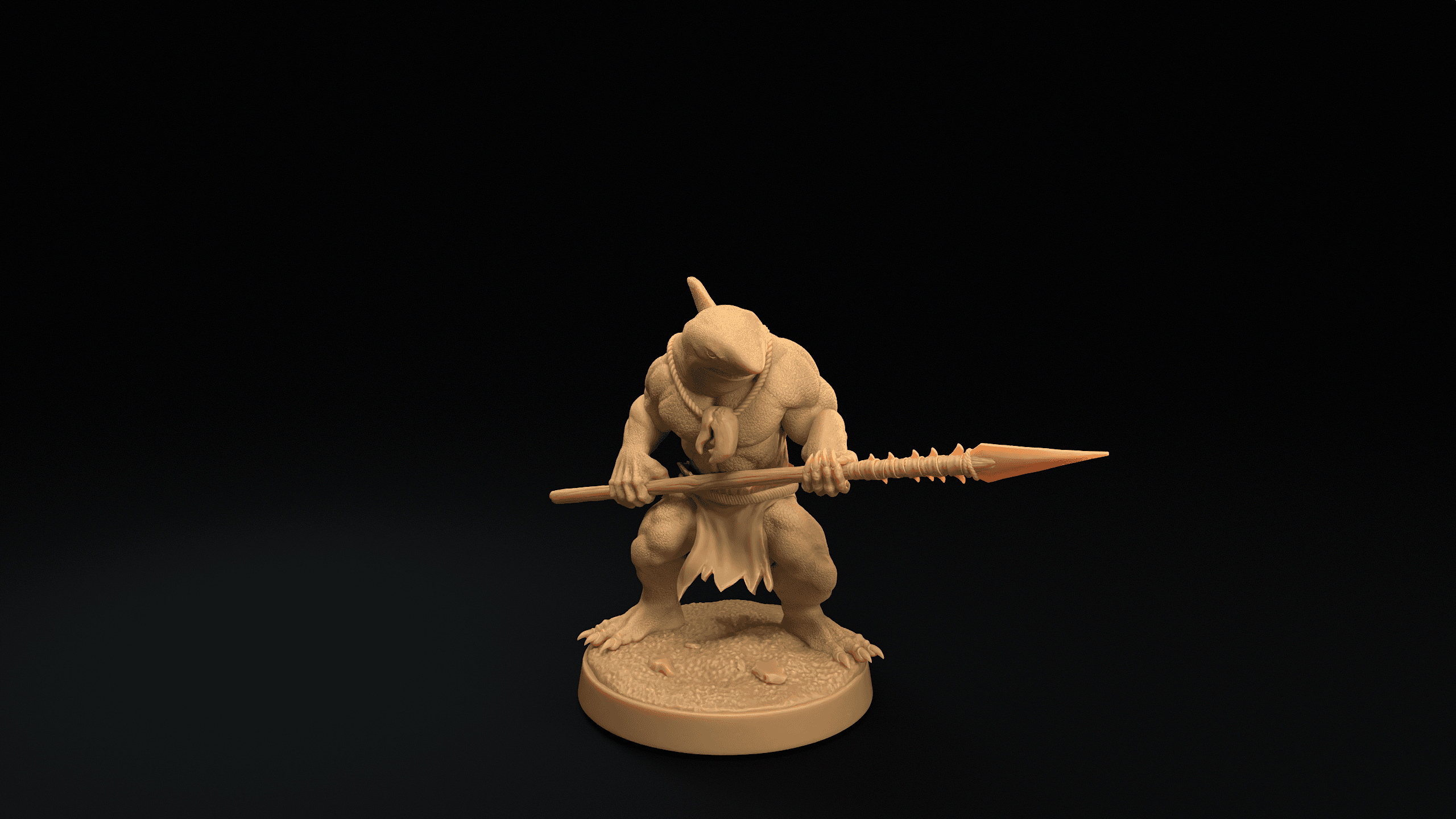 Malitaga Warriors with spear 3d model