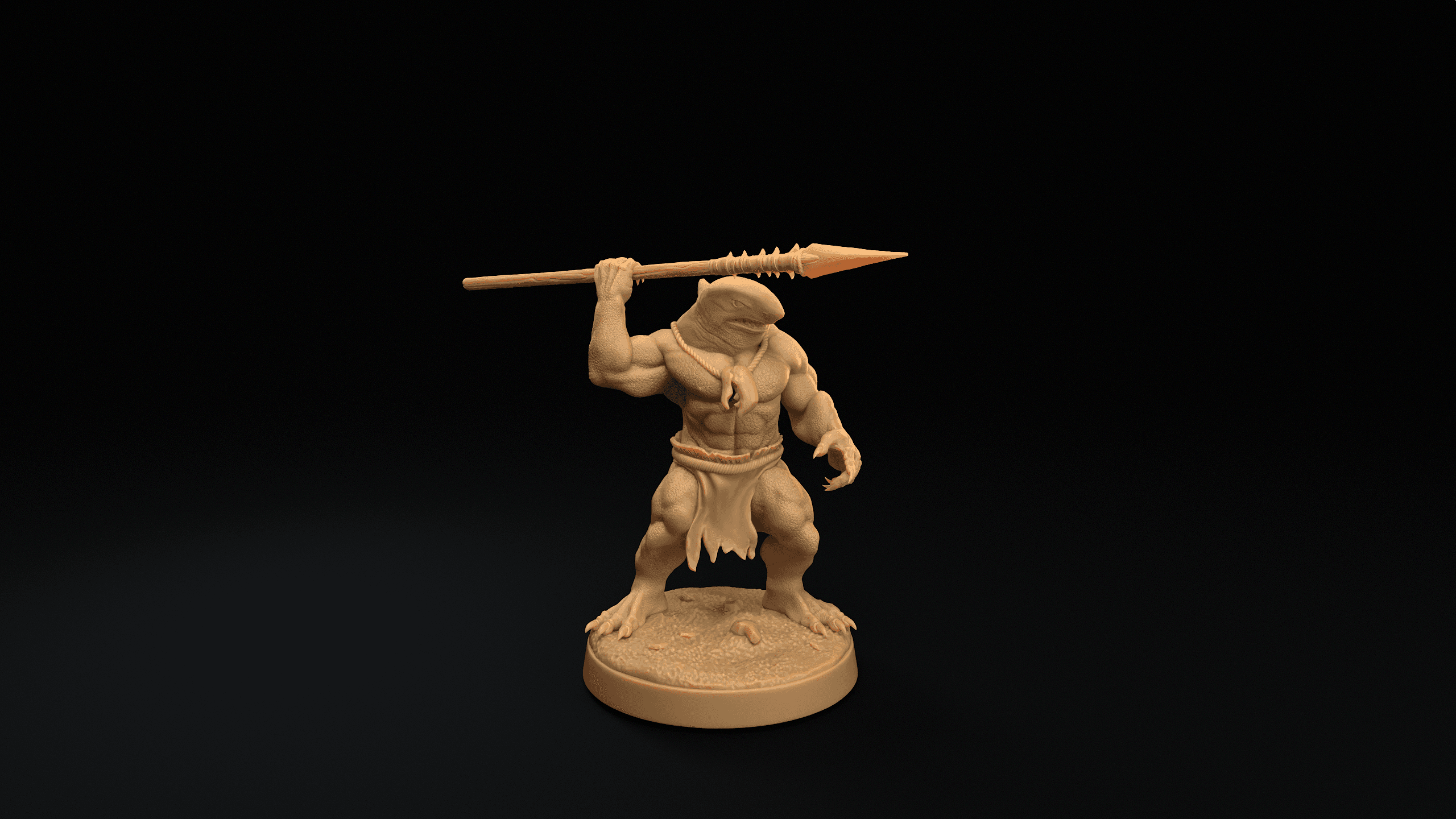 Malitaga Warriors with spear 3d model