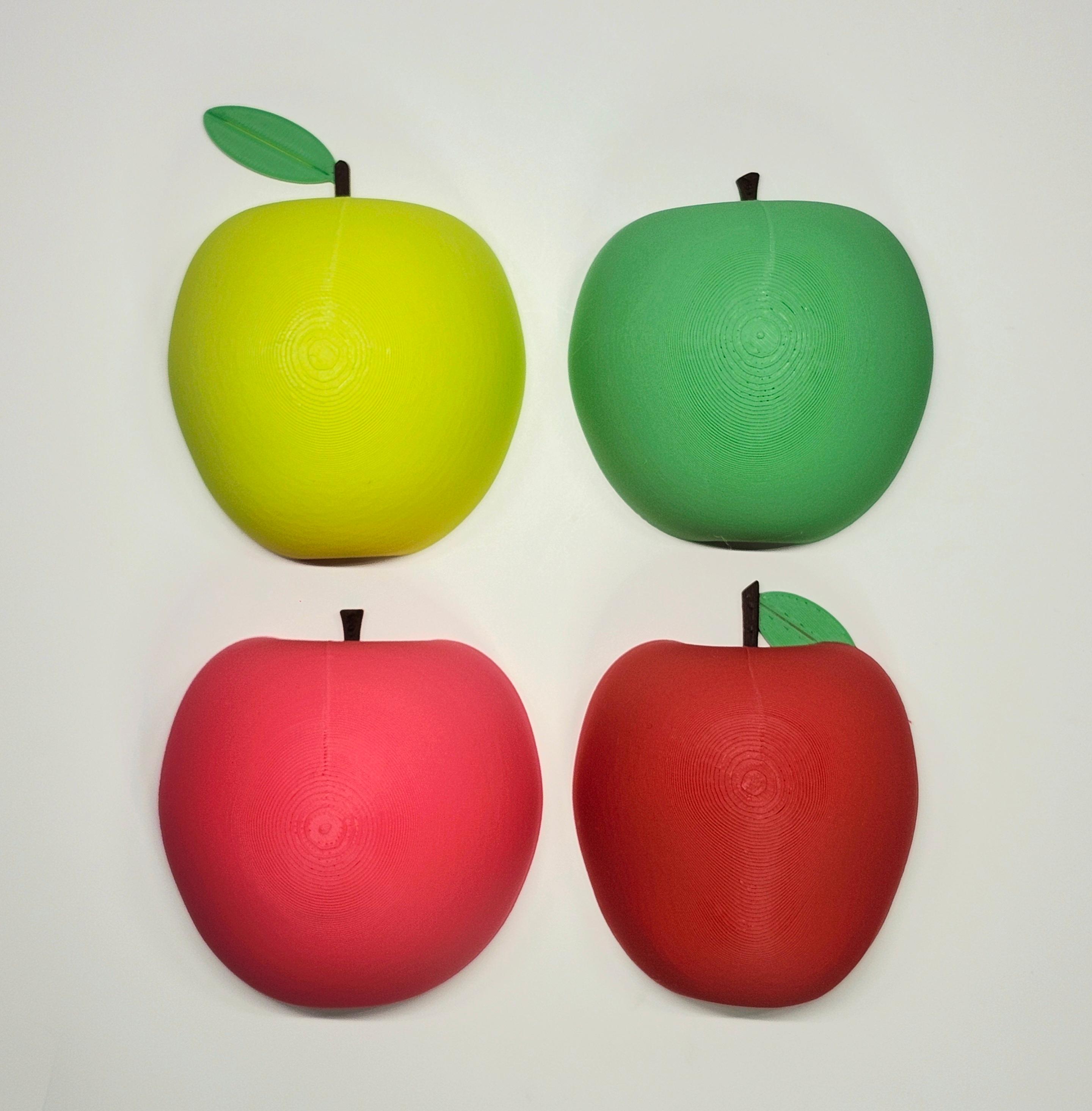 8-Piece Apple-Themed Decorative Pop-Out 3D Wall Art Set :: The 'Low-Hanging Fruit' Collection 3d model