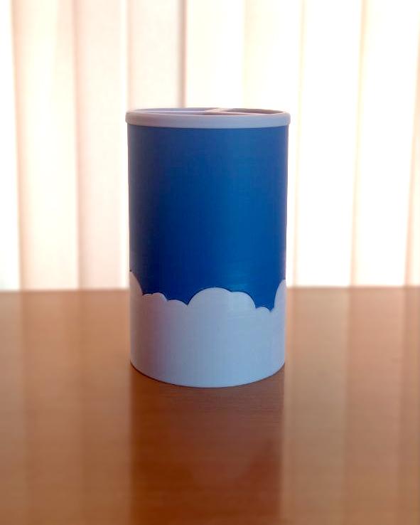 Pencil Cup - Clouds 3d model