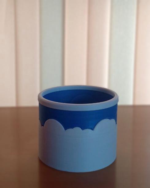 Pencil Cup - Clouds 3d model