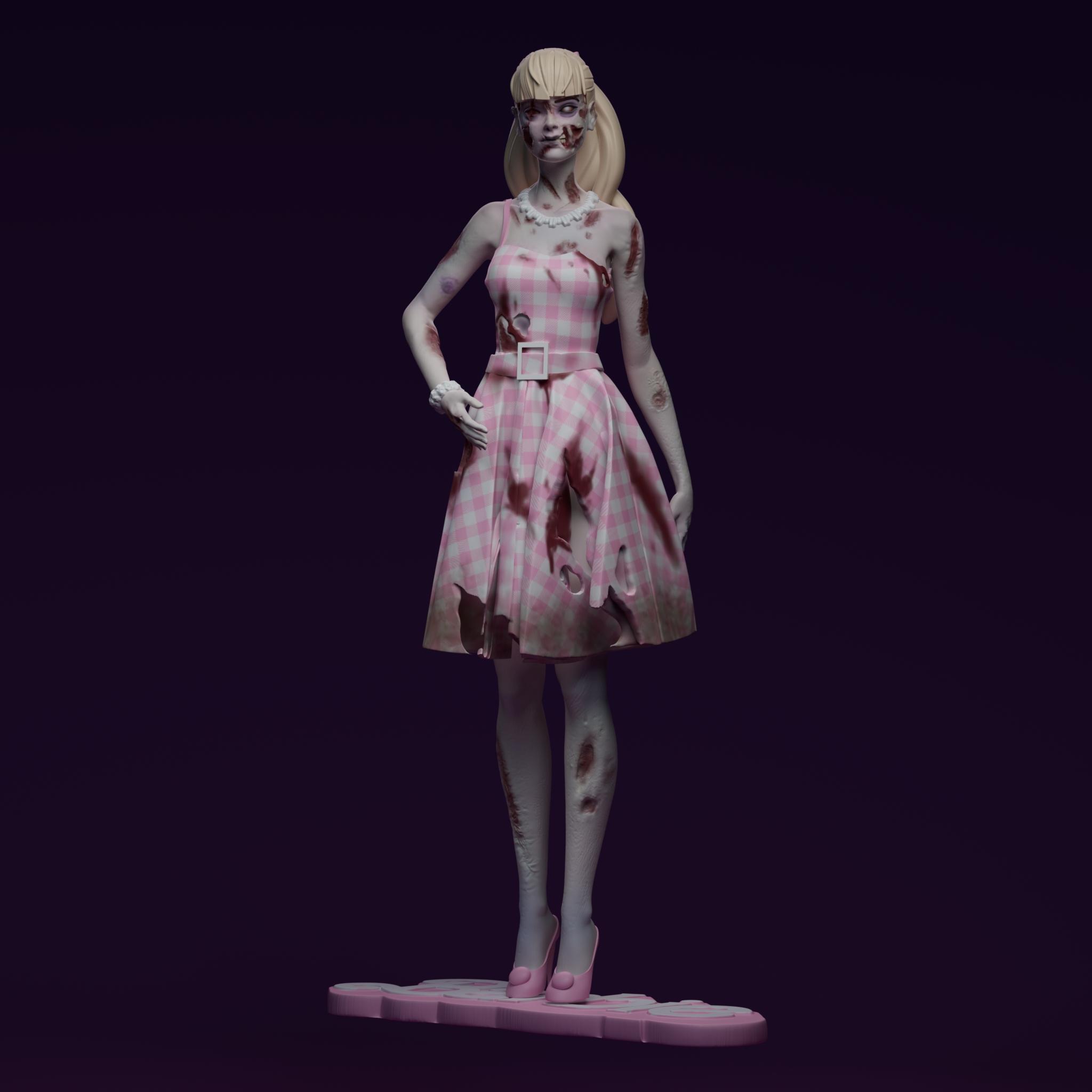 Zombie Barbie 3d model