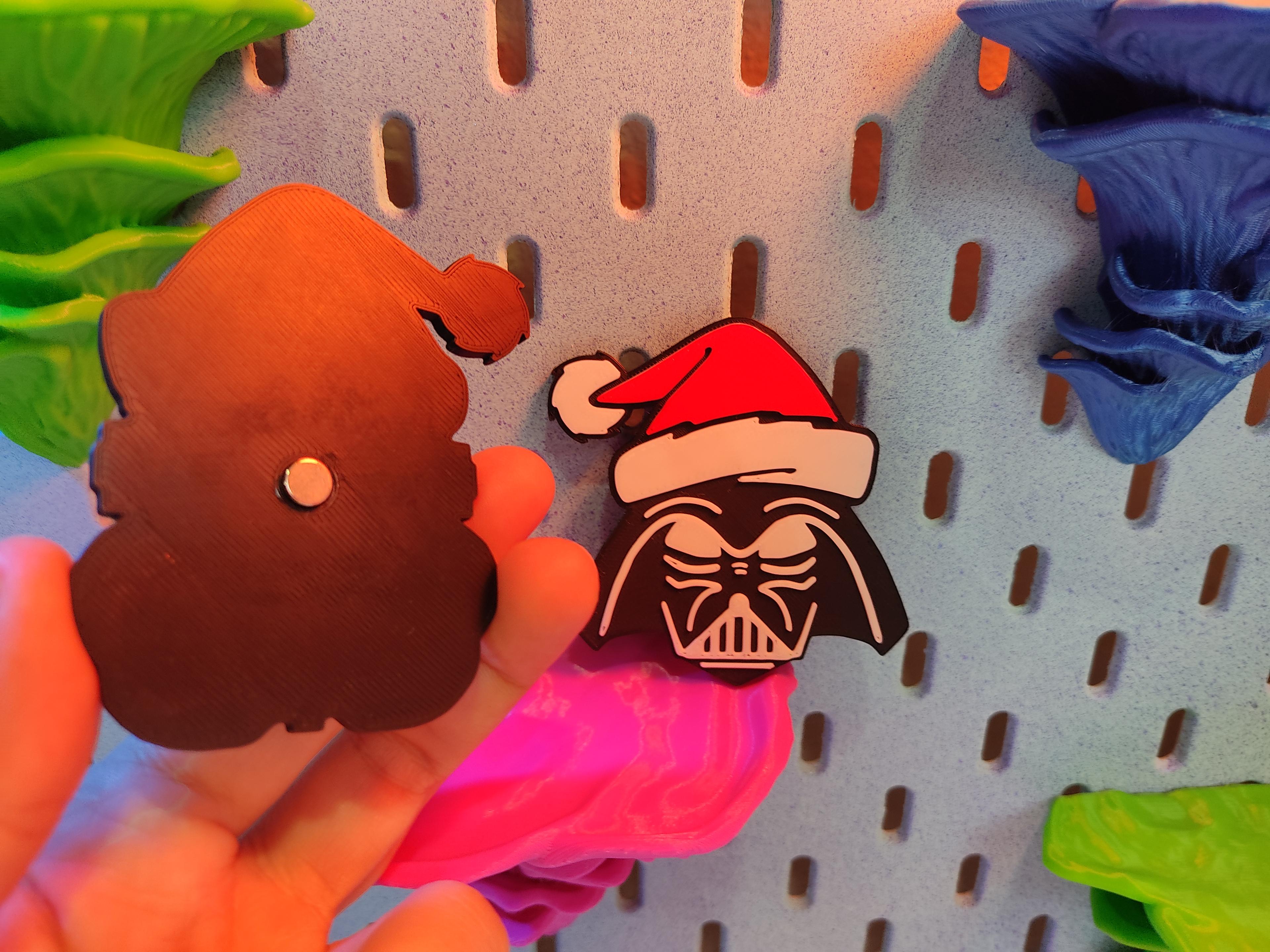 Santa Claus Darth Vader and Stormtrooper magnets 3d model