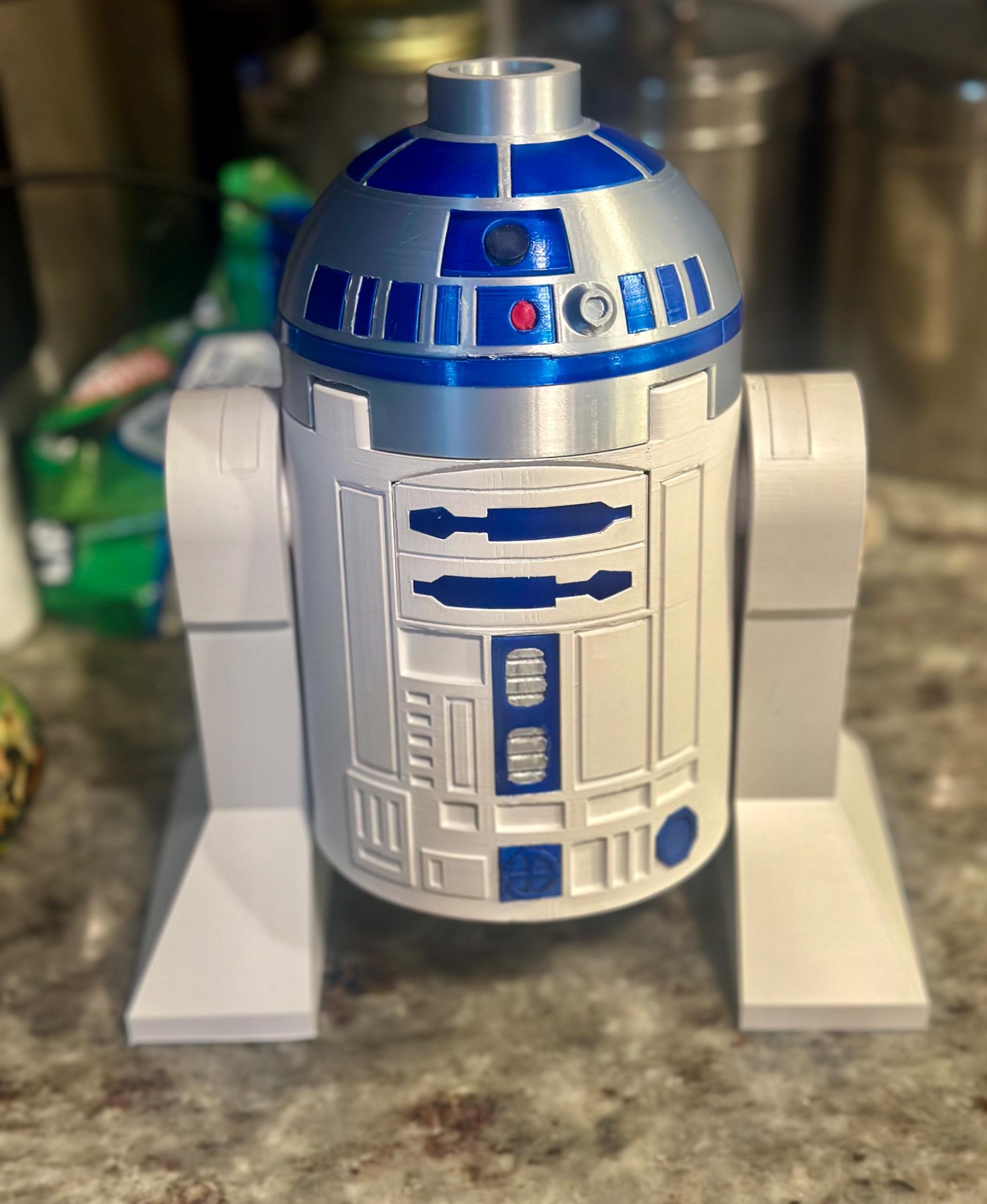R2-D2 (6:1 LEGO-inspired brick figure, NO MMU/AMS, NO supports, NO glue) 3d model