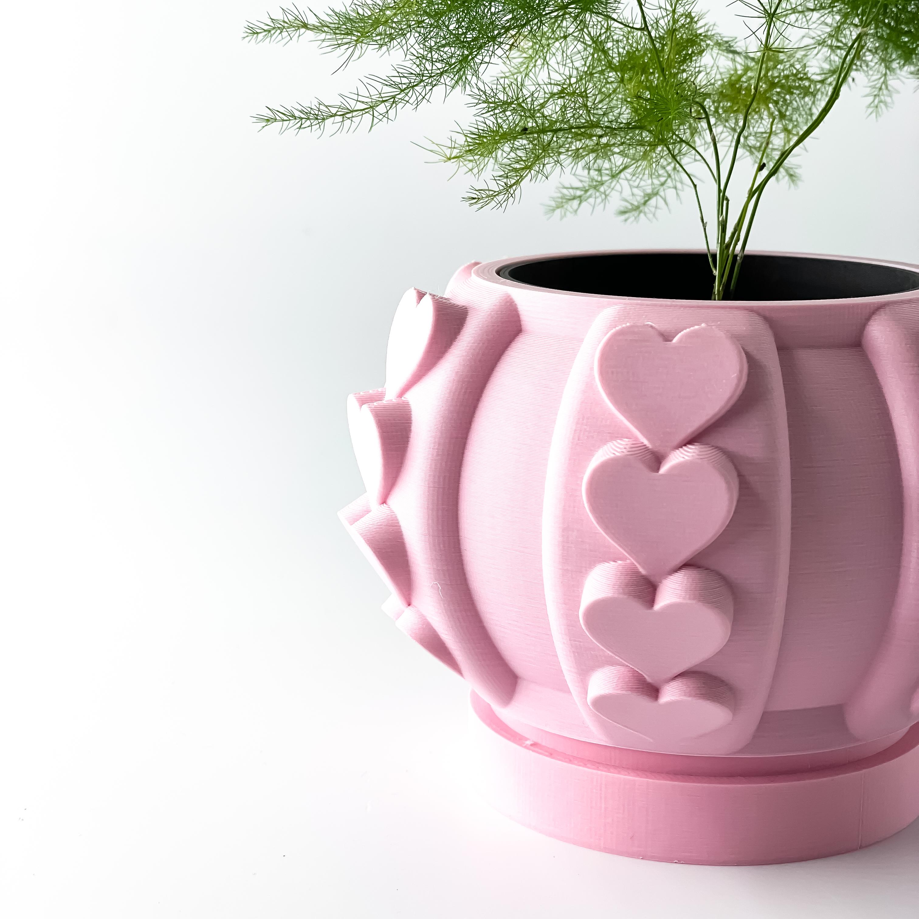 The Frenor Planter Pot with Drainage Tray & Stand | Modern and Unique Home Decor for Plants 3d model