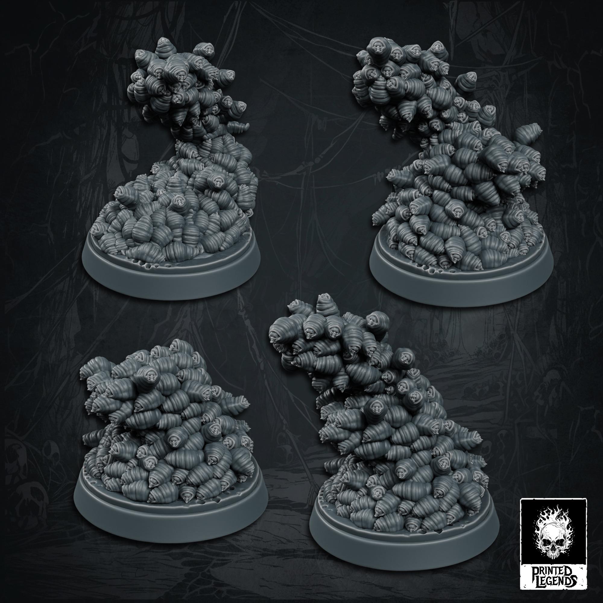 Carrion Swarm x4 (25mm Bases) 3d model