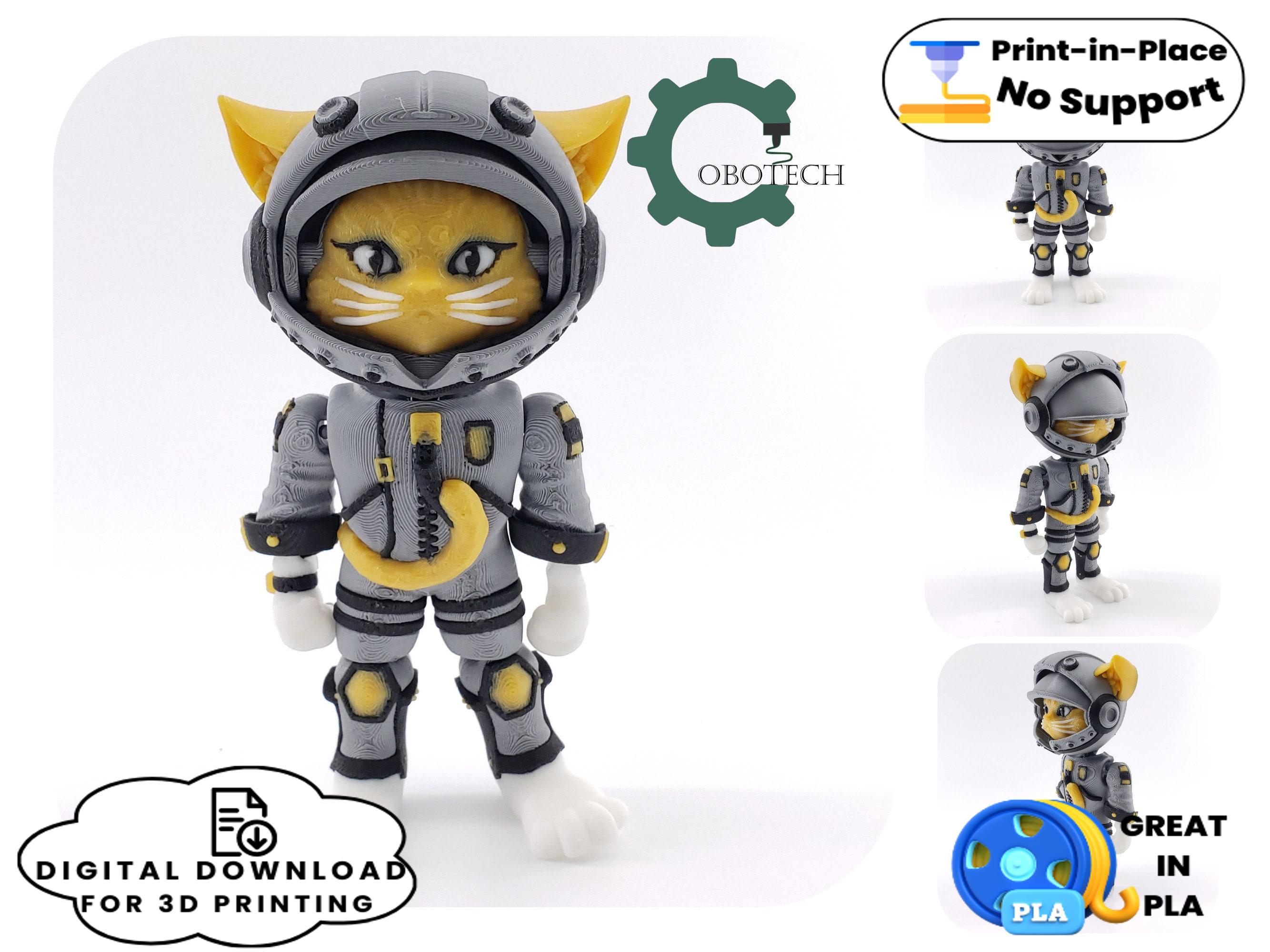 Cobotech Articulated Cat Astronaut 3d model