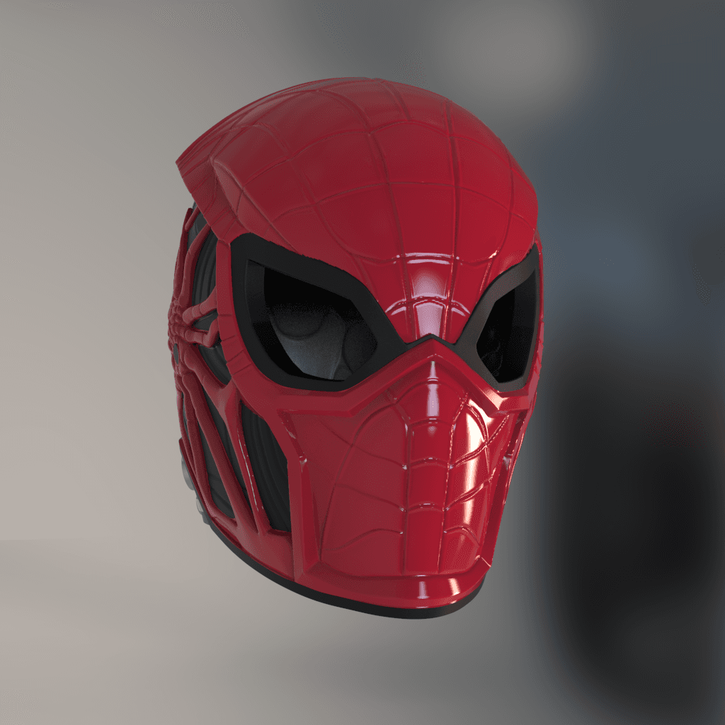 AI Spiderman Helmet 3d model