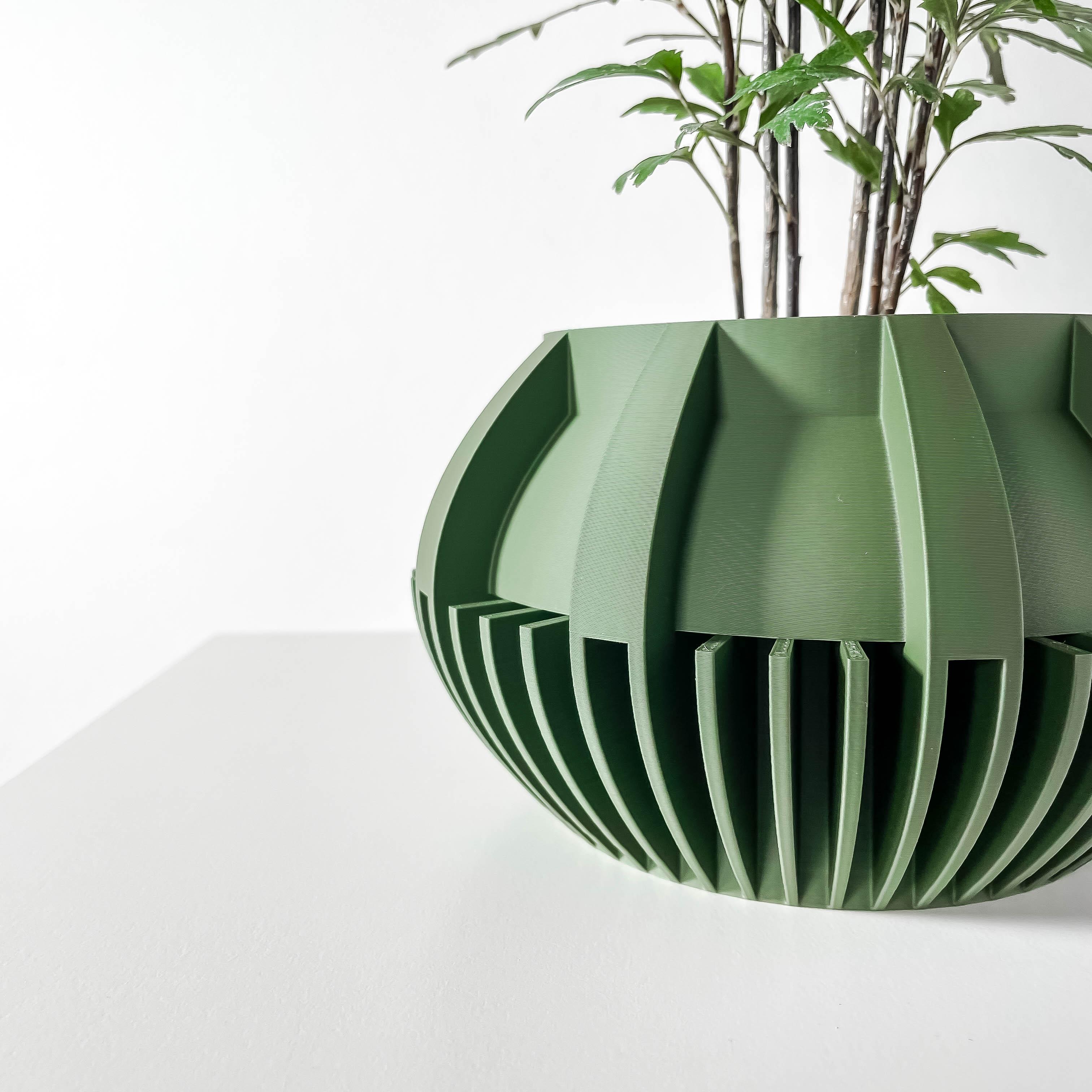 The Loso Planter Pot with Drainage Tray & Stand | Modern and Unique Home Decor for Plants 3d model