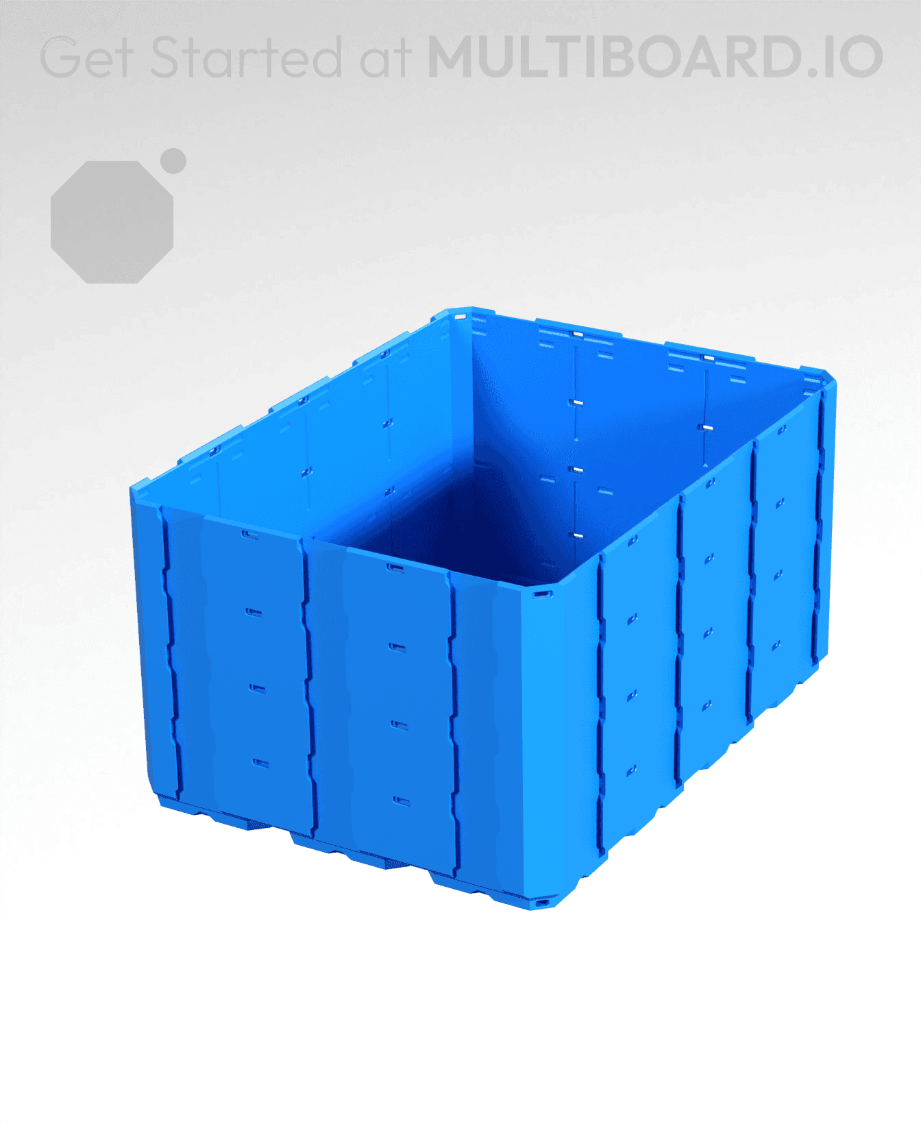 3x4x2 - Full Multipoint Rail - Multibin Shell 3d model