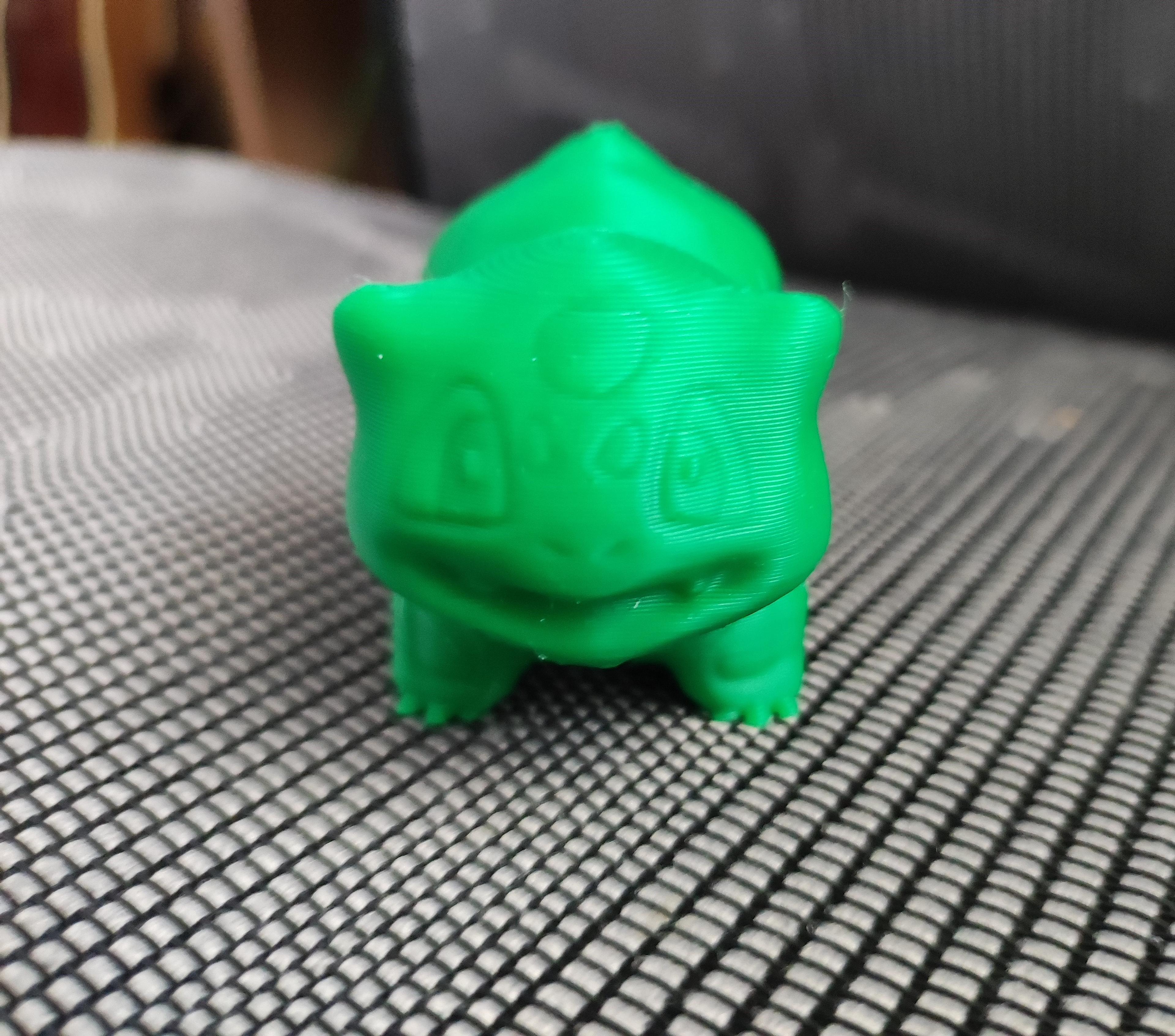 Bulbasaur - printed with supports for bottom of model. - 3d model