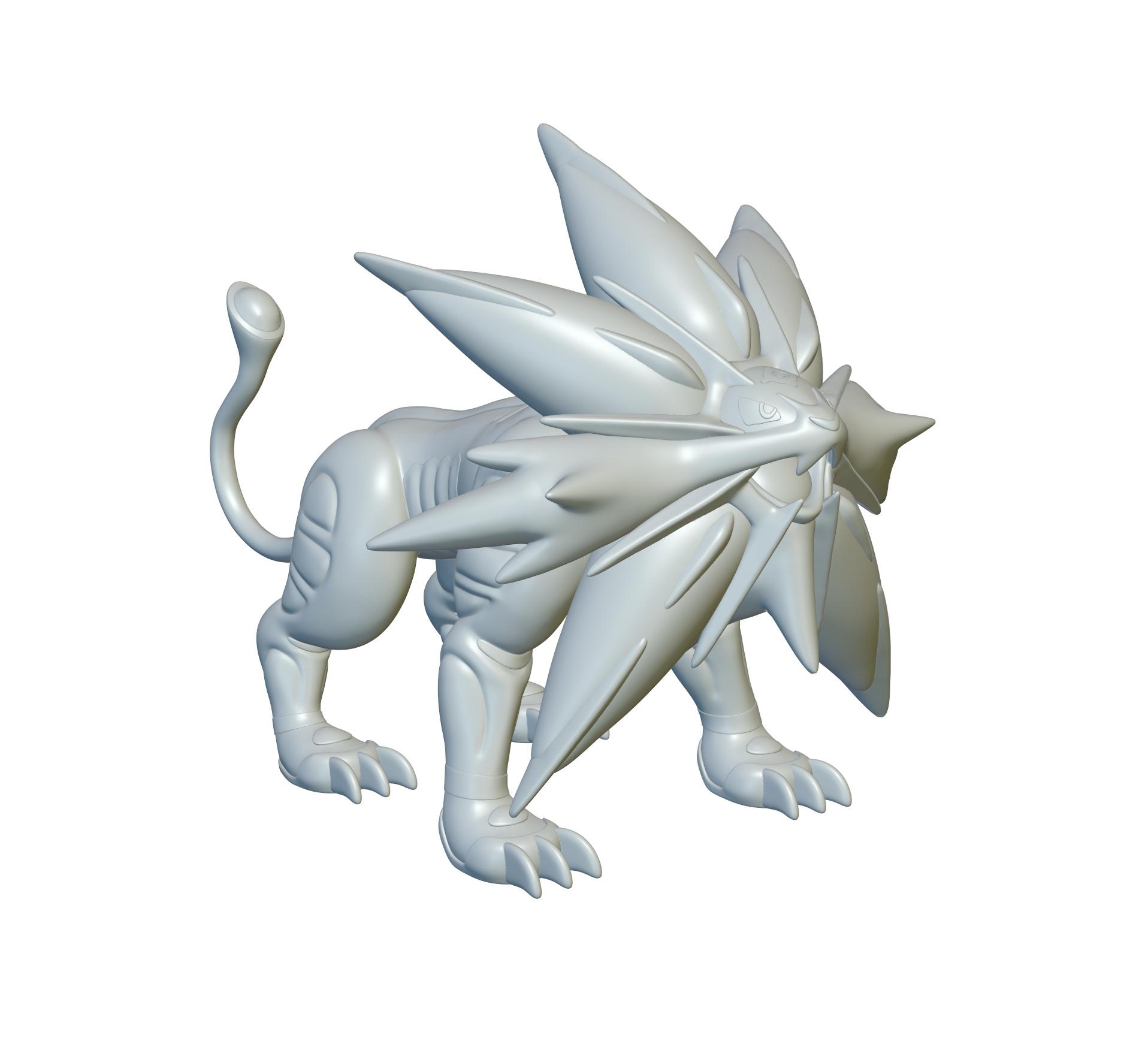 Pokemon Solgaleo #791 - Optimized for 3D Printing 3d model