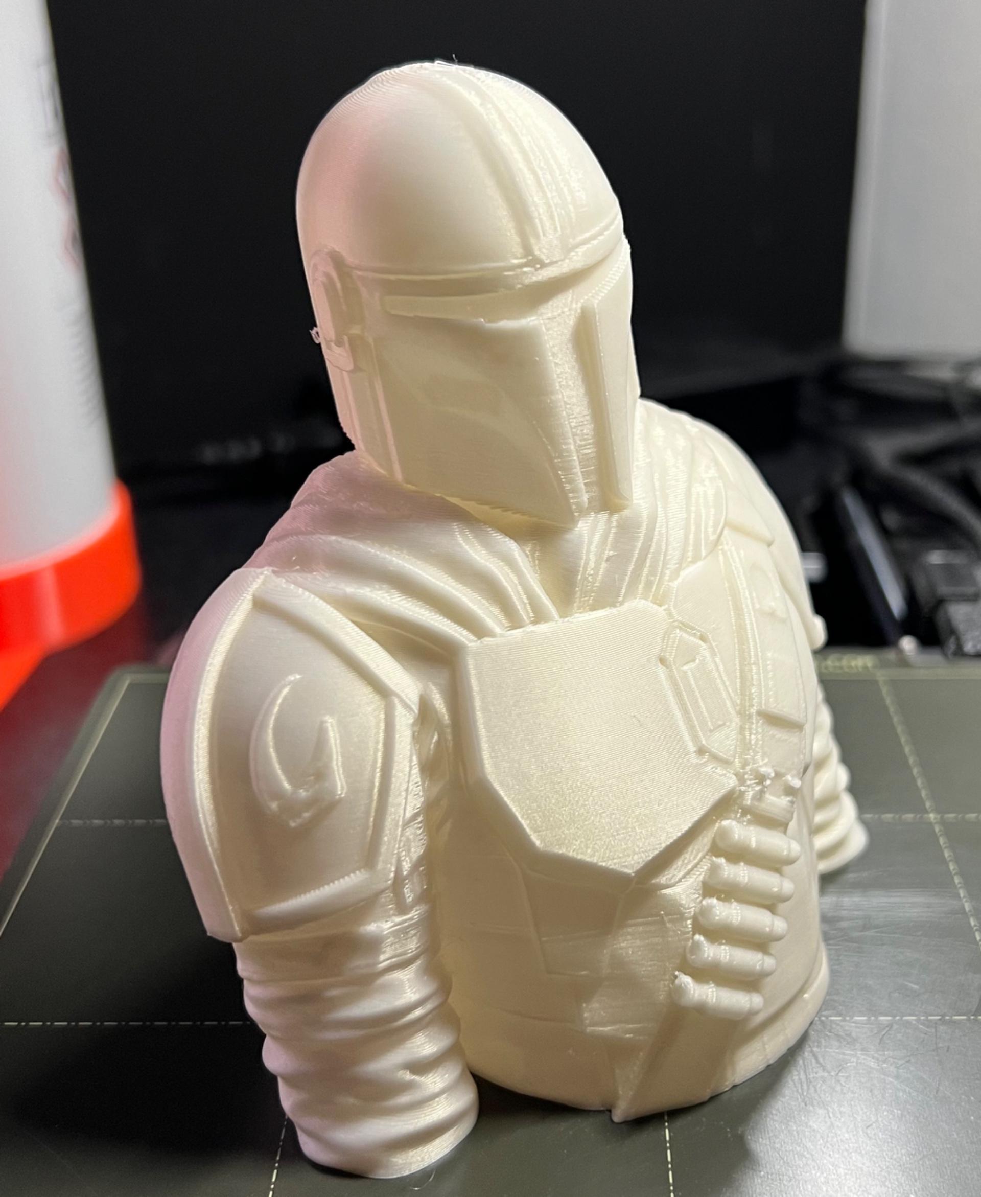 Mandalorian Bust- (Pre-Supported) - Ready for painting. - 3d model