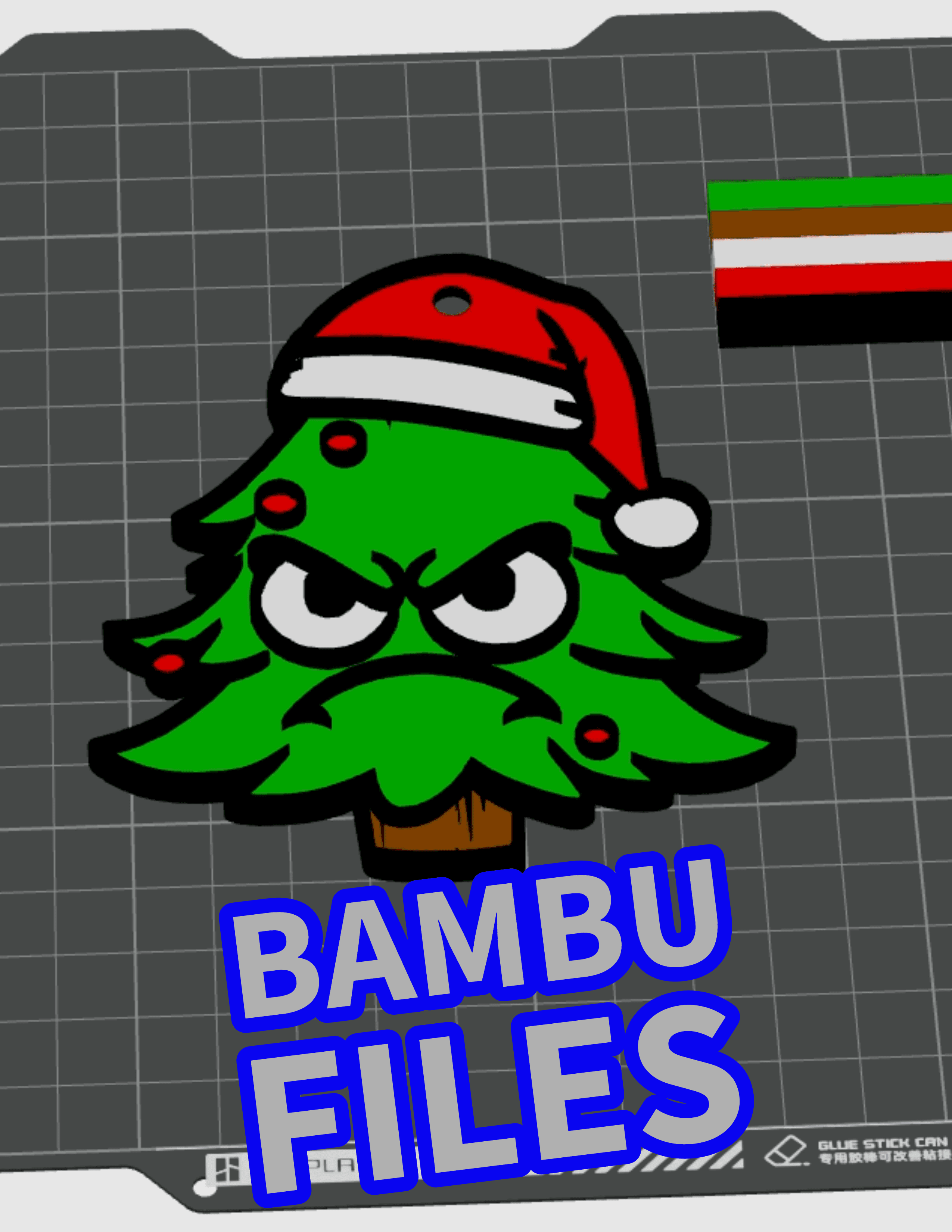 Grumpy Christmas Tree Ornament Bambu Files 3d model