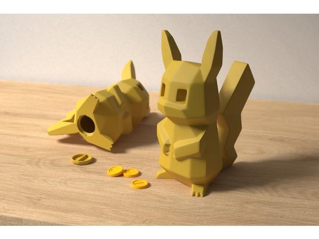 Low-poly Pikachu - Piggy Bank 3d model