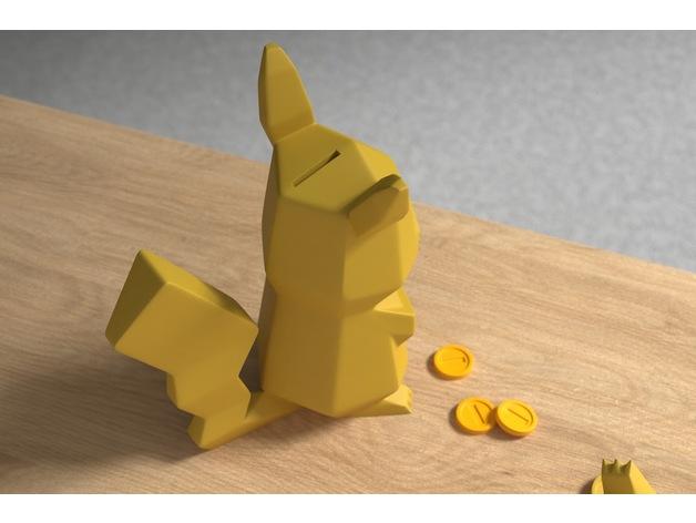 Low-poly Pikachu - Piggy Bank 3d model