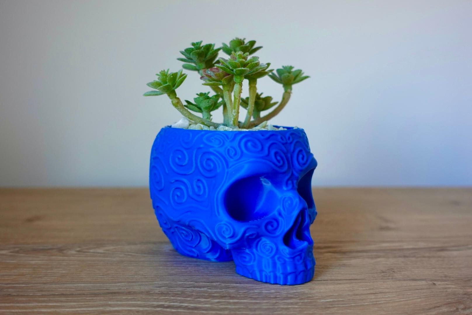 Sugar Skull Planter Pot 3d model