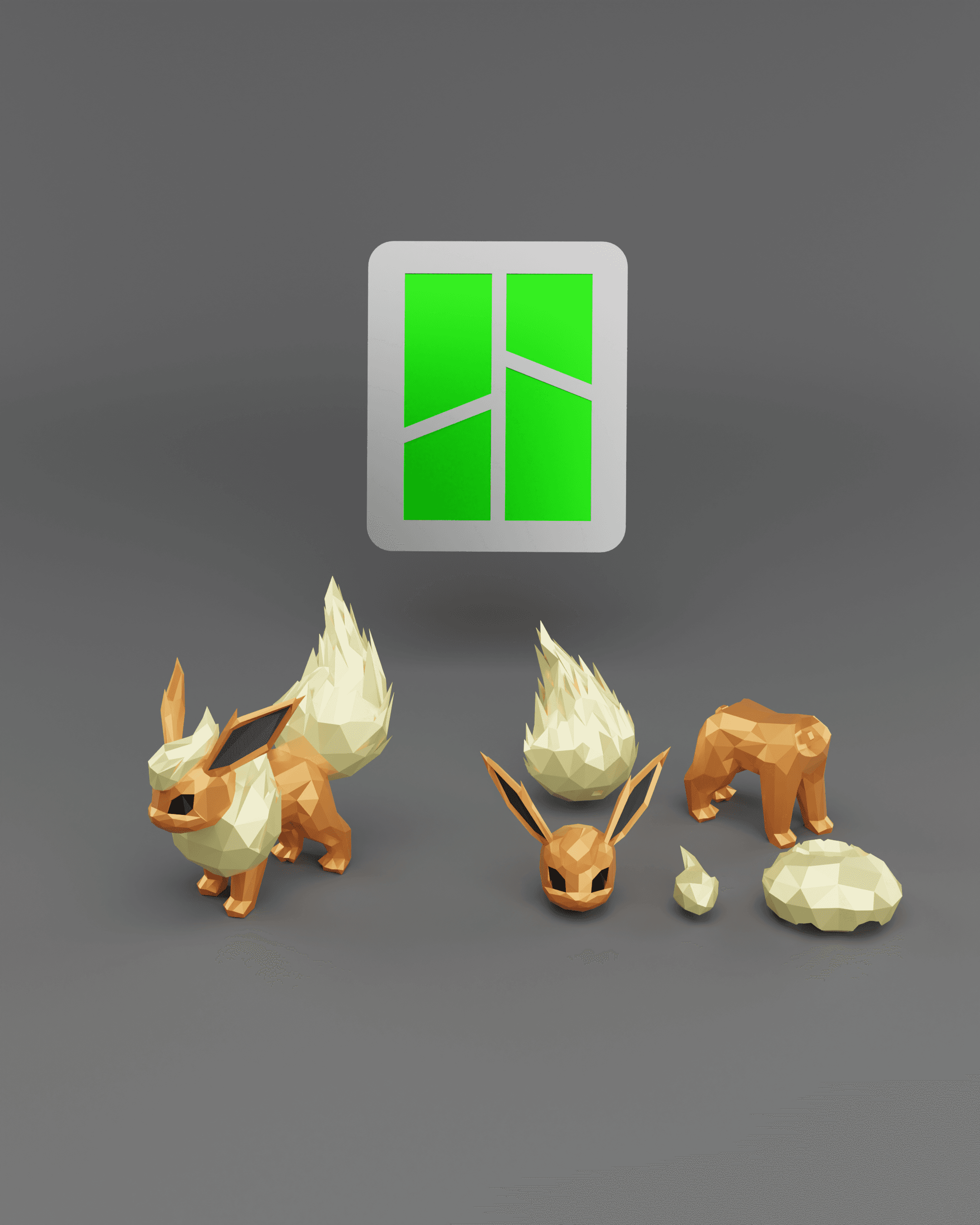 Low Poly Flareon  3d model