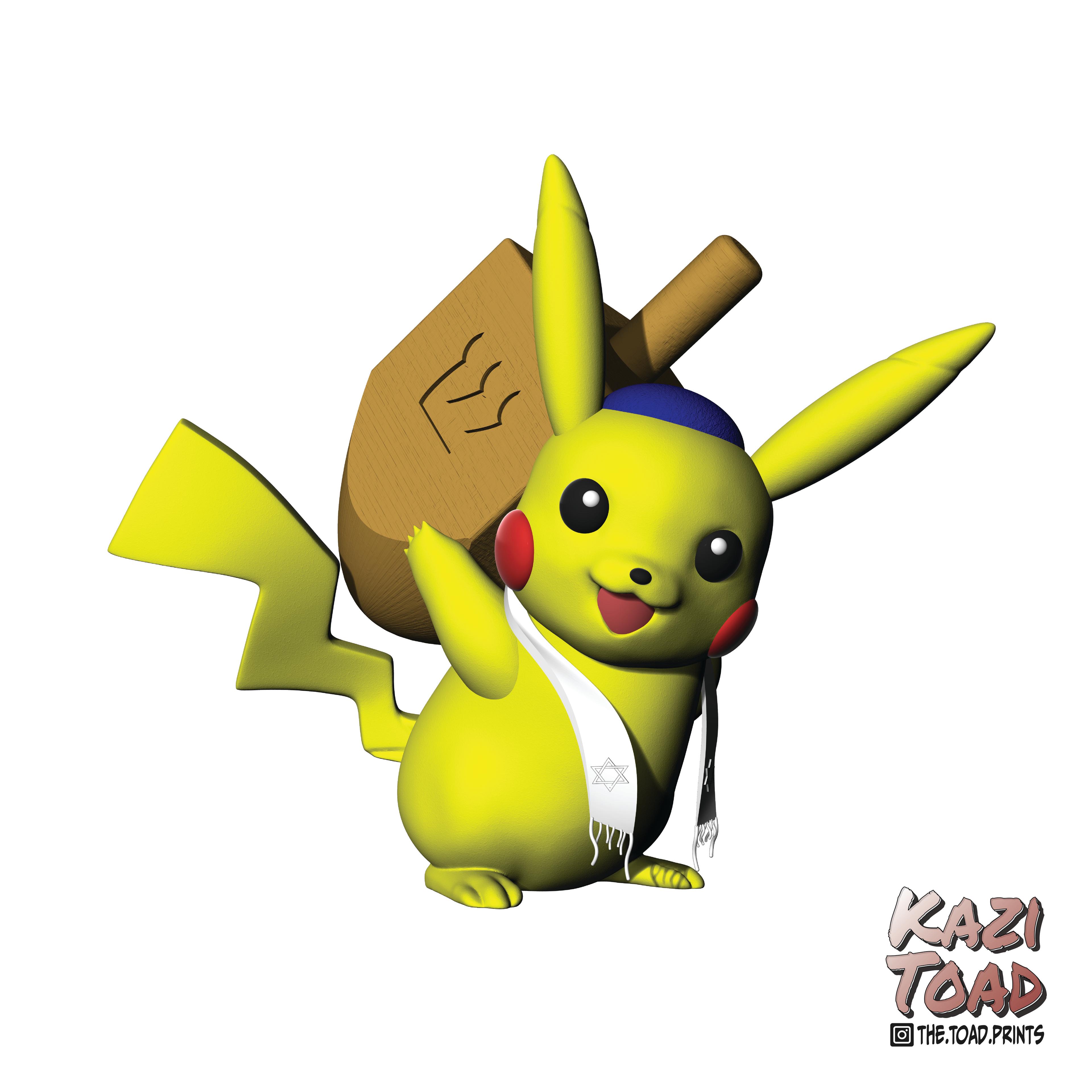 Remix of Pikachu - Xmas Remixable - Fan Art - Pika-Jew!!! - 3d model