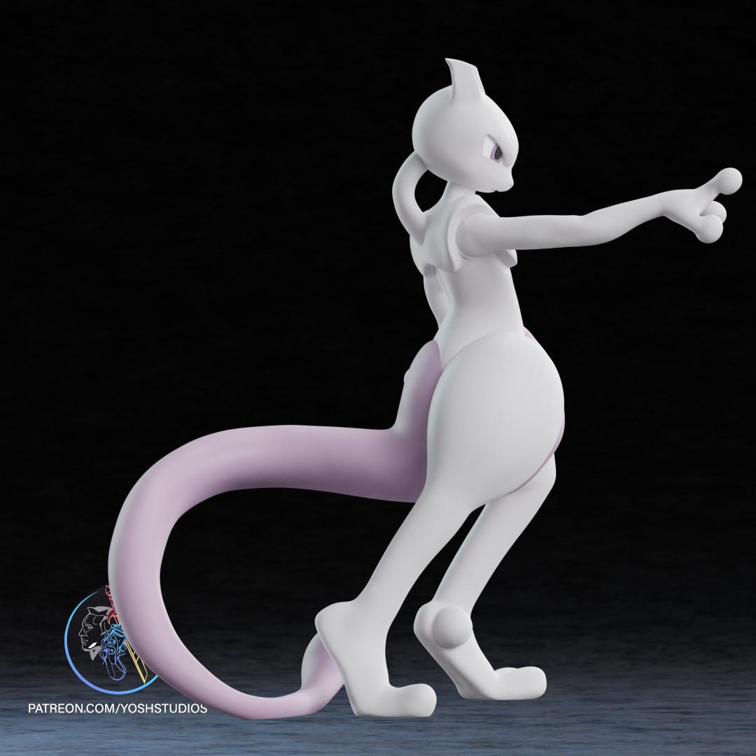 Life Sized Mewtwo 3D Printer File STL 3d model