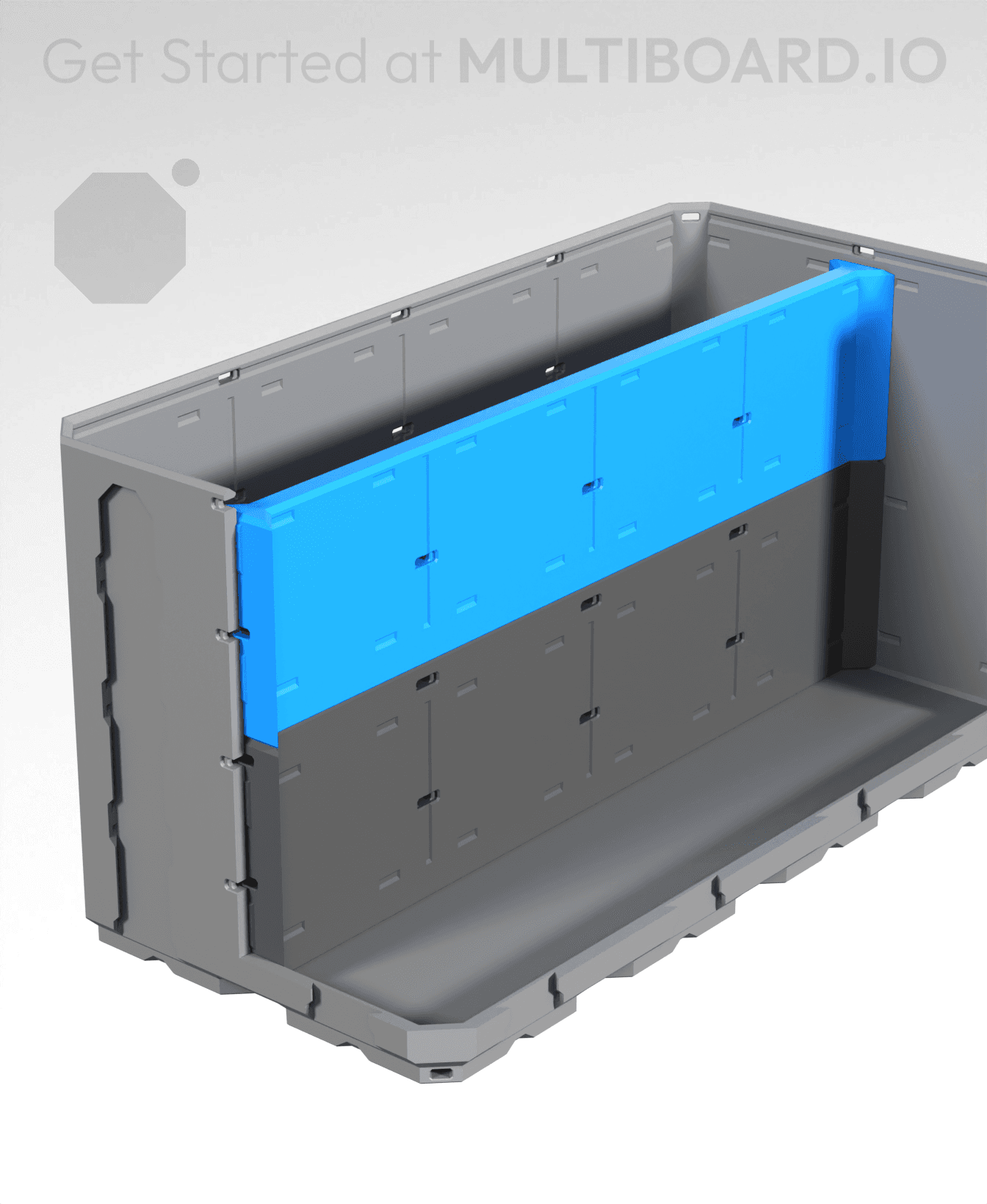 4x1H - Short Top Multibin Divider 3d model