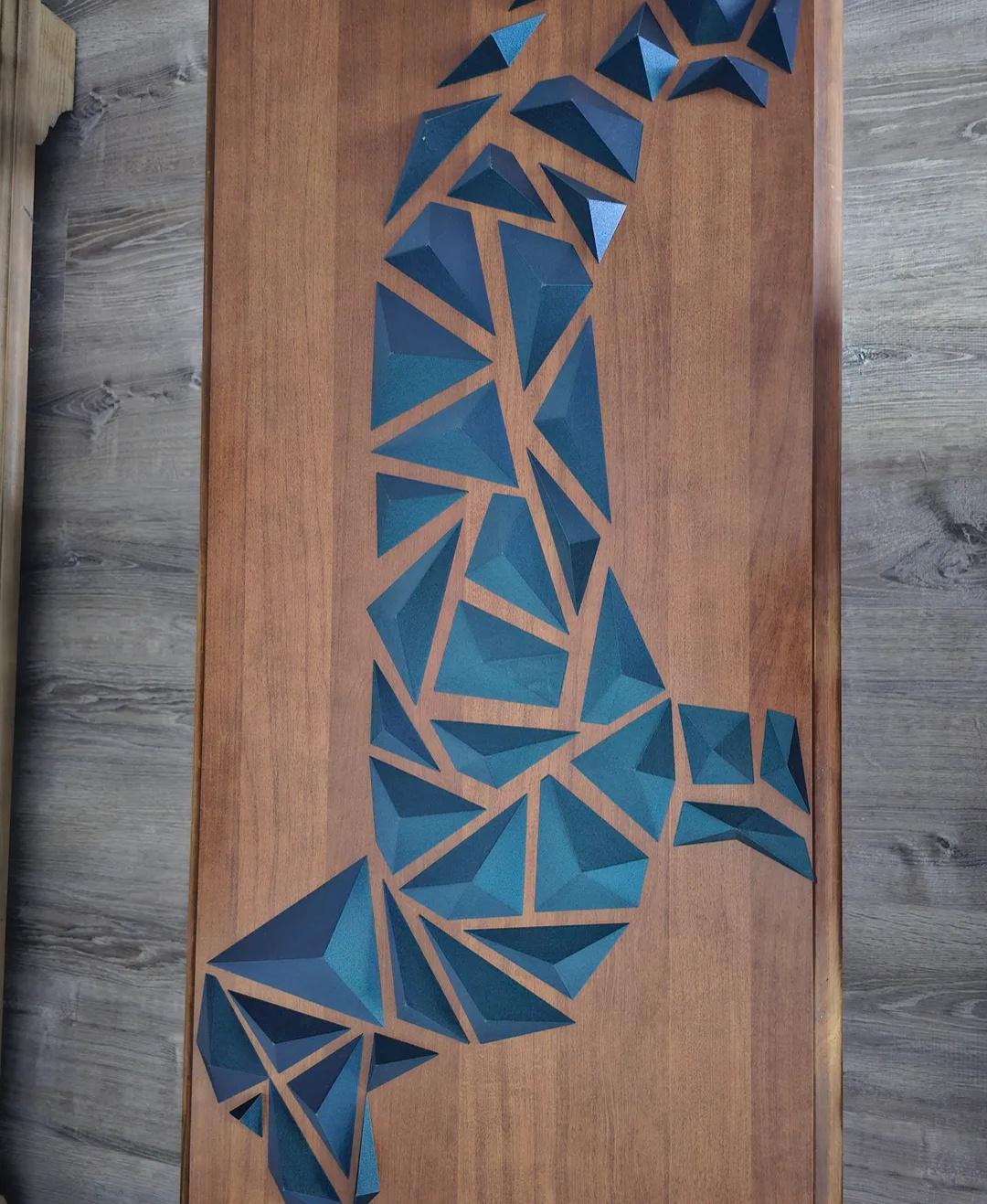 “Dachshund style” - Geometric dog wall art 3d model