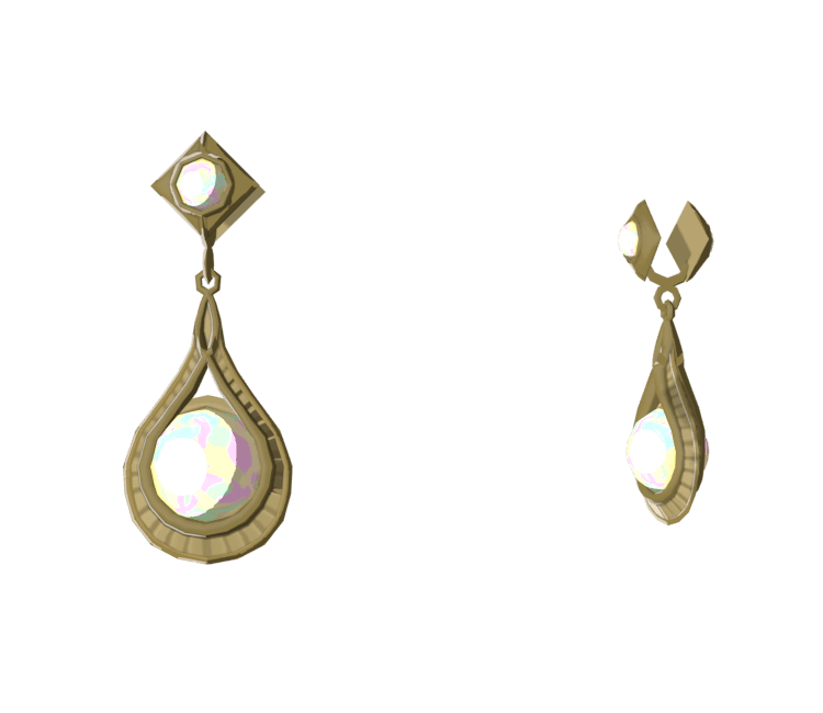 Opal Earrings 3d model