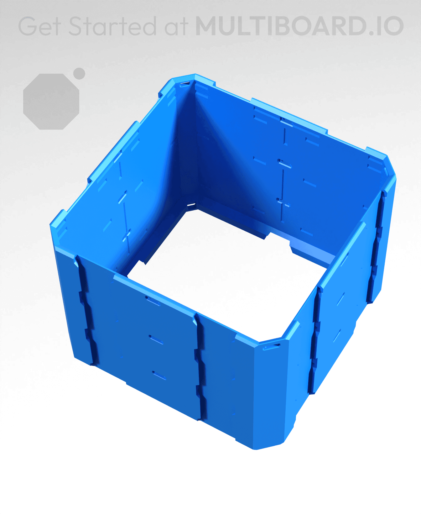 2x2x1.5 - Full Multipoint Rail - Universal Click-In Multibin Shell Extension 3d model