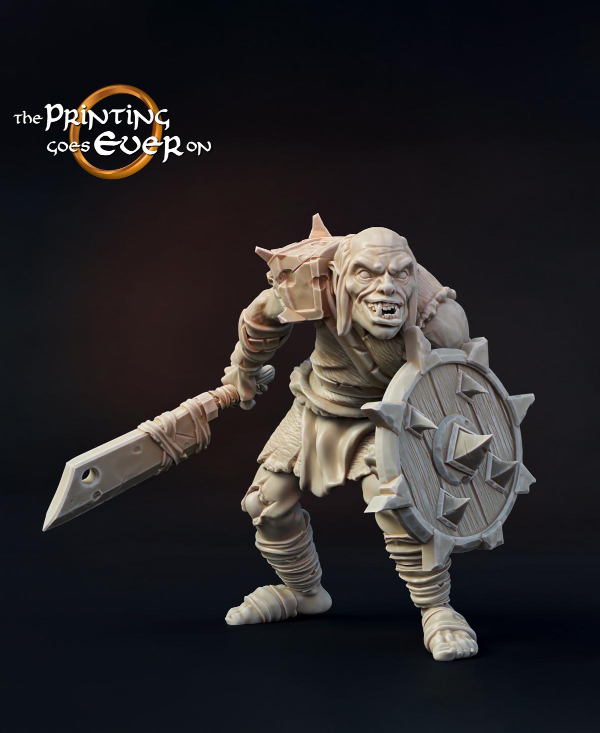 Orc Warband with War Troll 3d model