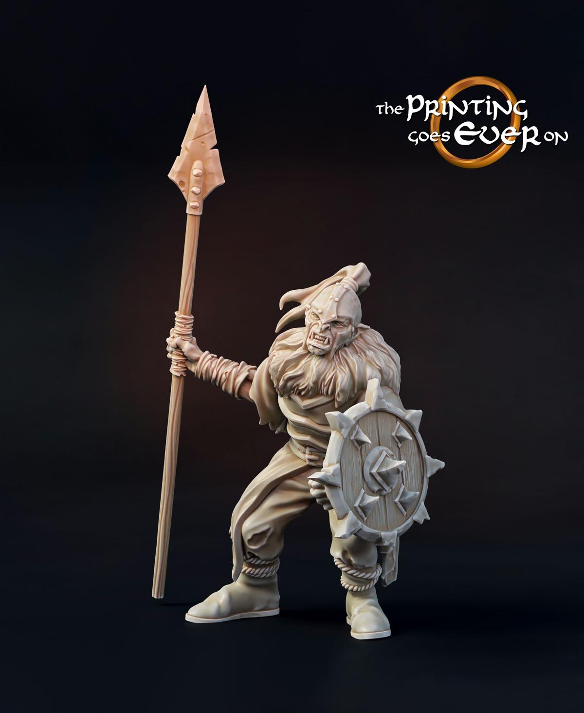 Orc Warband with War Troll 3d model