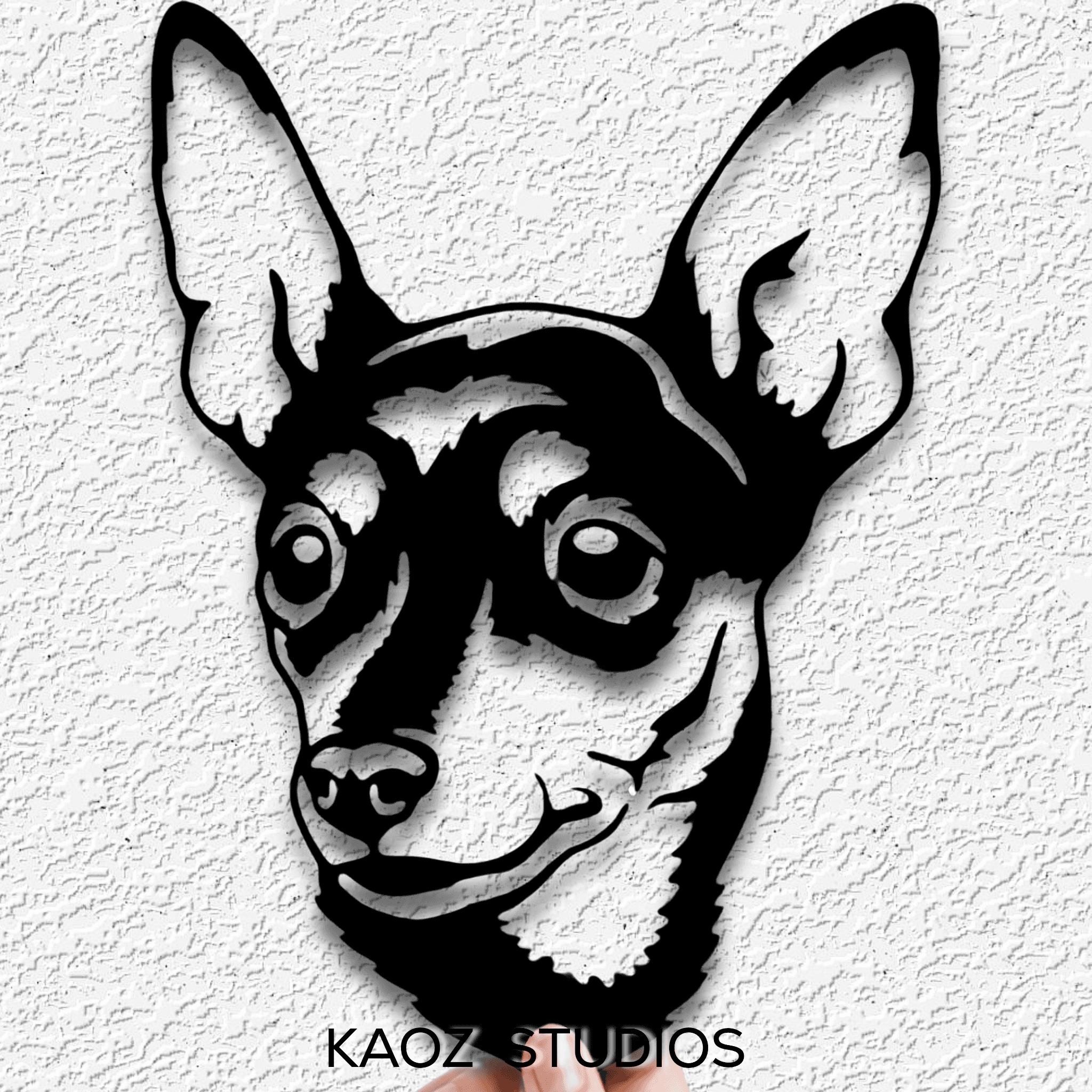 minpin wall art miniature pinscher wall decor dog decoration 3d model